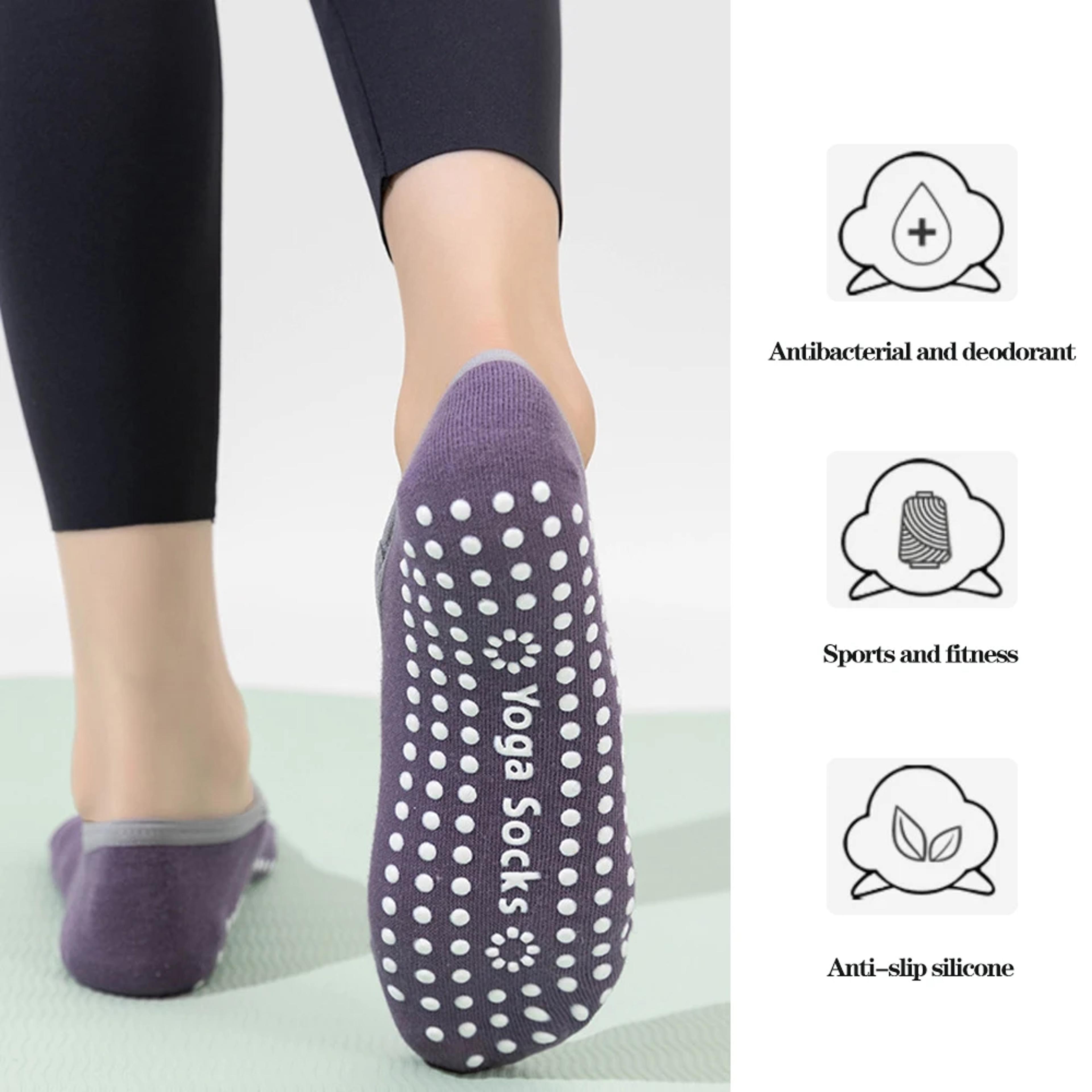 Silicone Antislip Yoga Socks For Women Professional Ballet Pilates  Sport Grip Socks 3