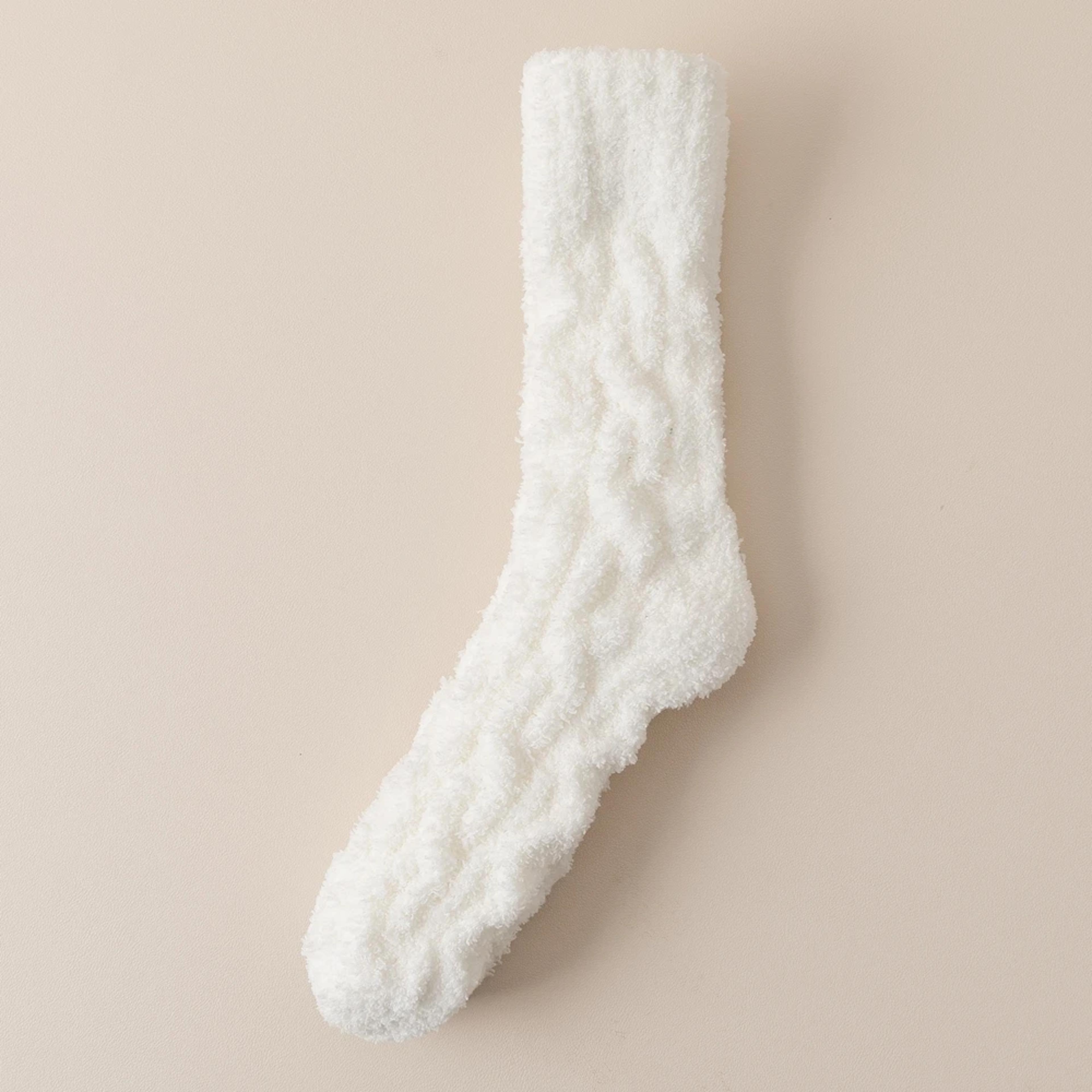 Mens Thick Warm Winter Socks HighQuality Coral Fleece Thermal Cozy Middle Tube Fluffy Sleeping Sock 7