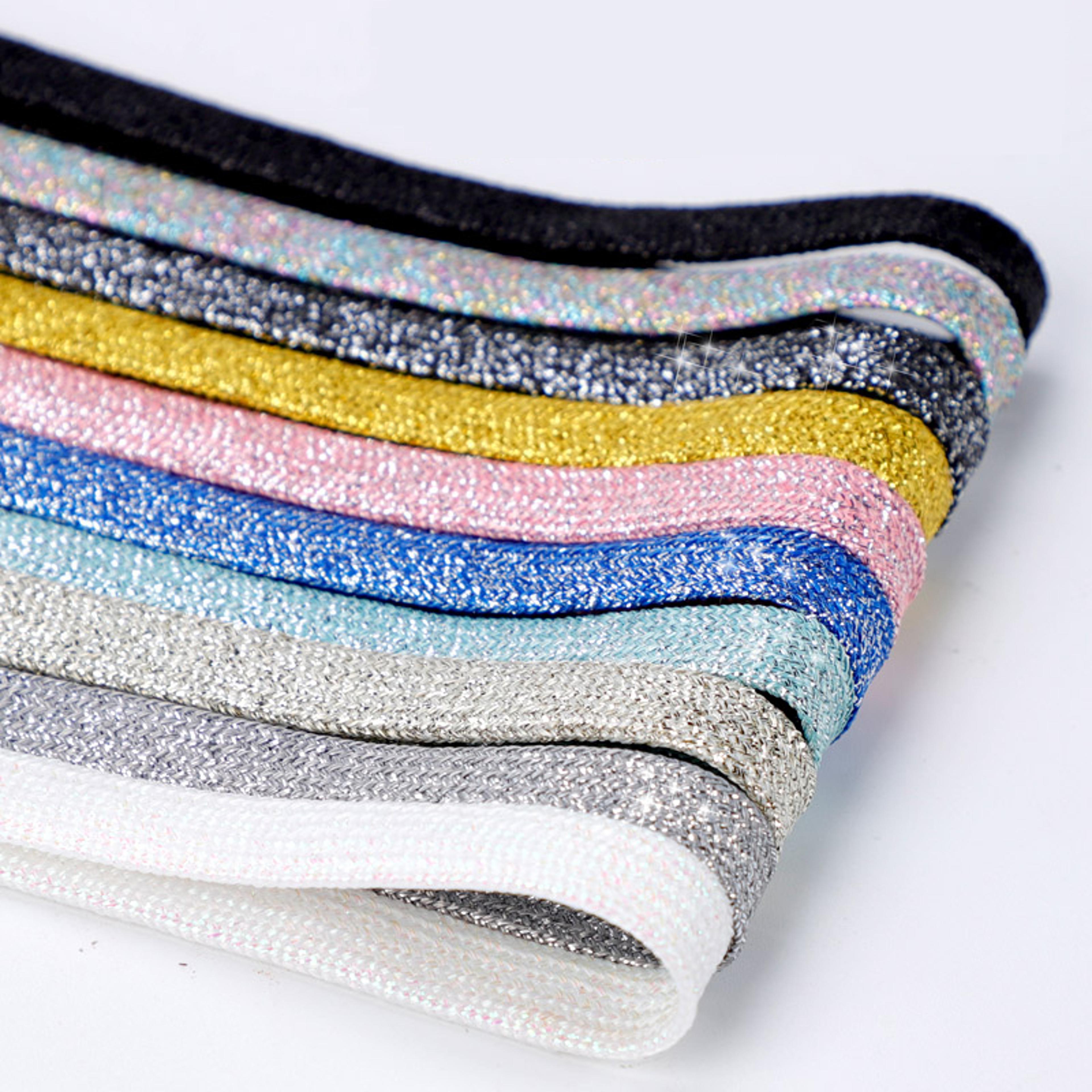 Shiny Flat Glitter Shoelaces Gold Silver Colorful Shoe Strings Athletic Running Sneakers Laces For  4
