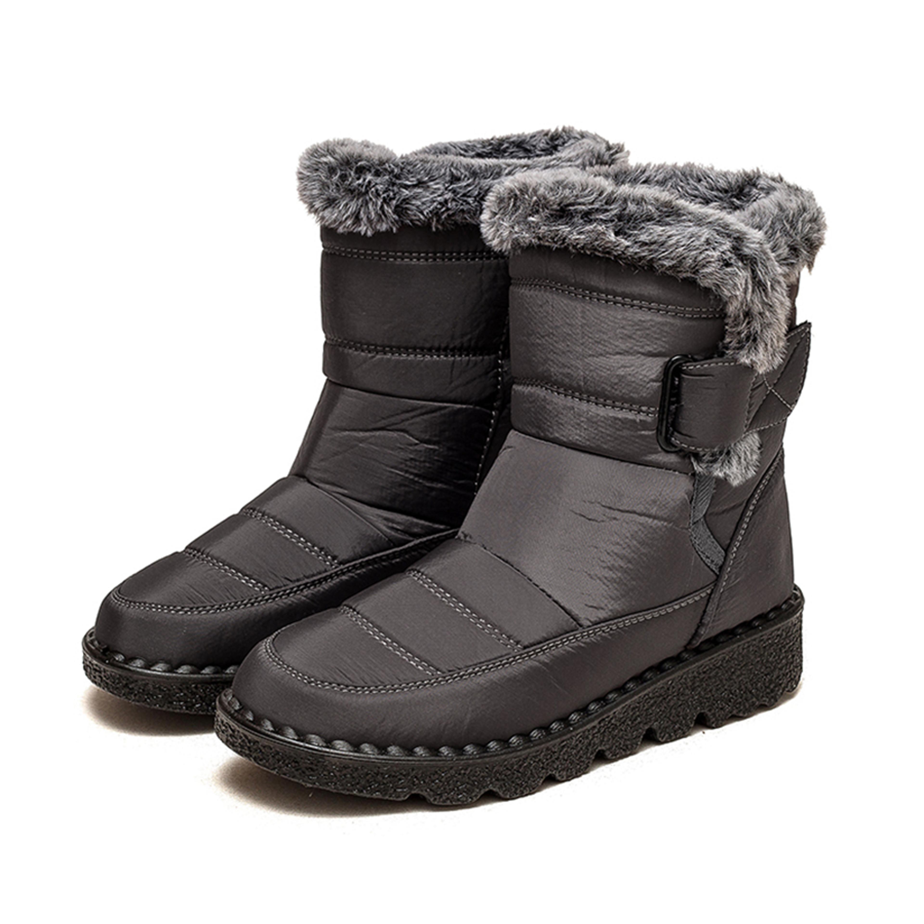 Womens Snow Boots Soft Ankle Platform Shoes Waterproof Winter Boots Solid Women Shoes 7