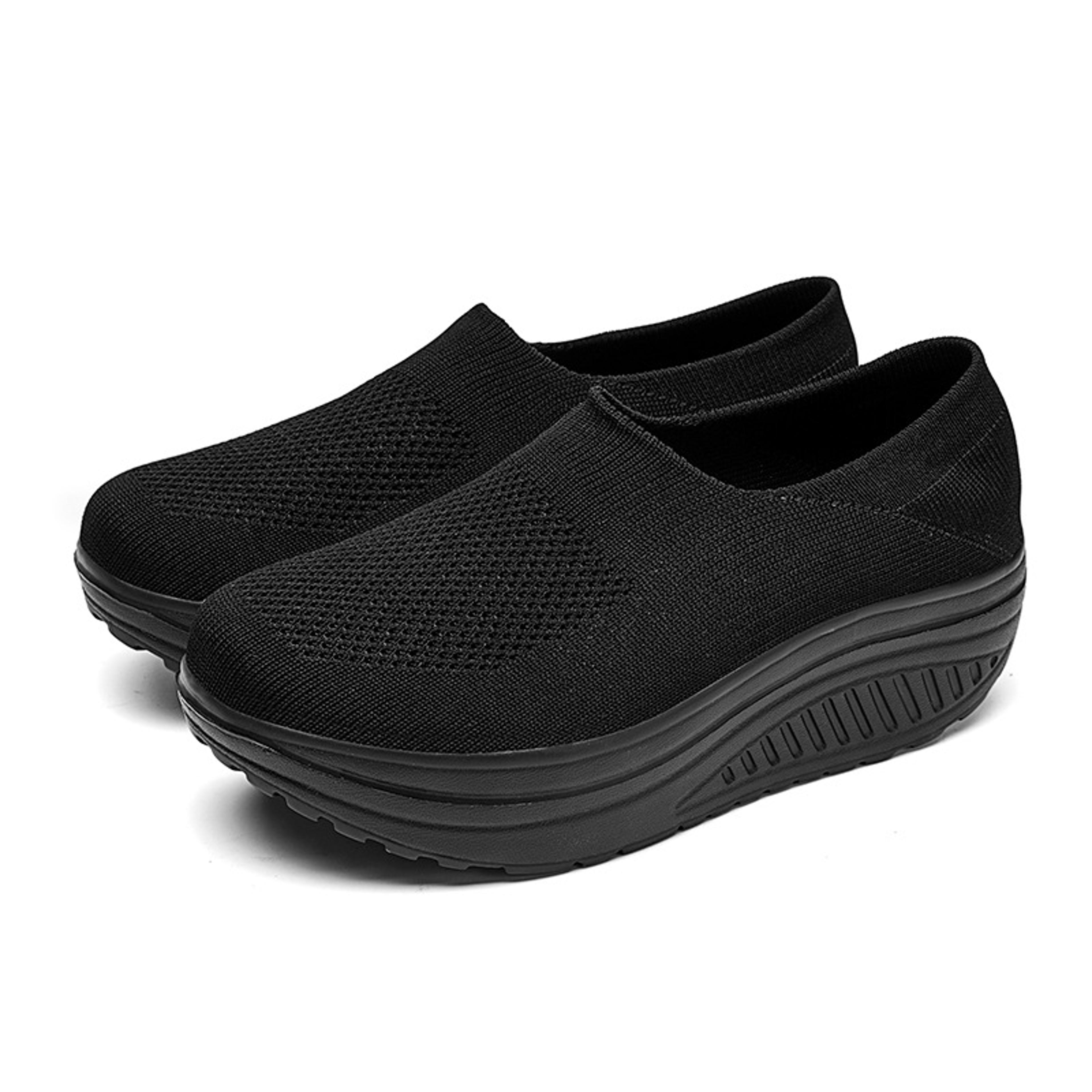 Women Shoes Chunky Sneakers Platform Trainers Slip On Sneakers Outdoor Shoes Ladies Loafers 5