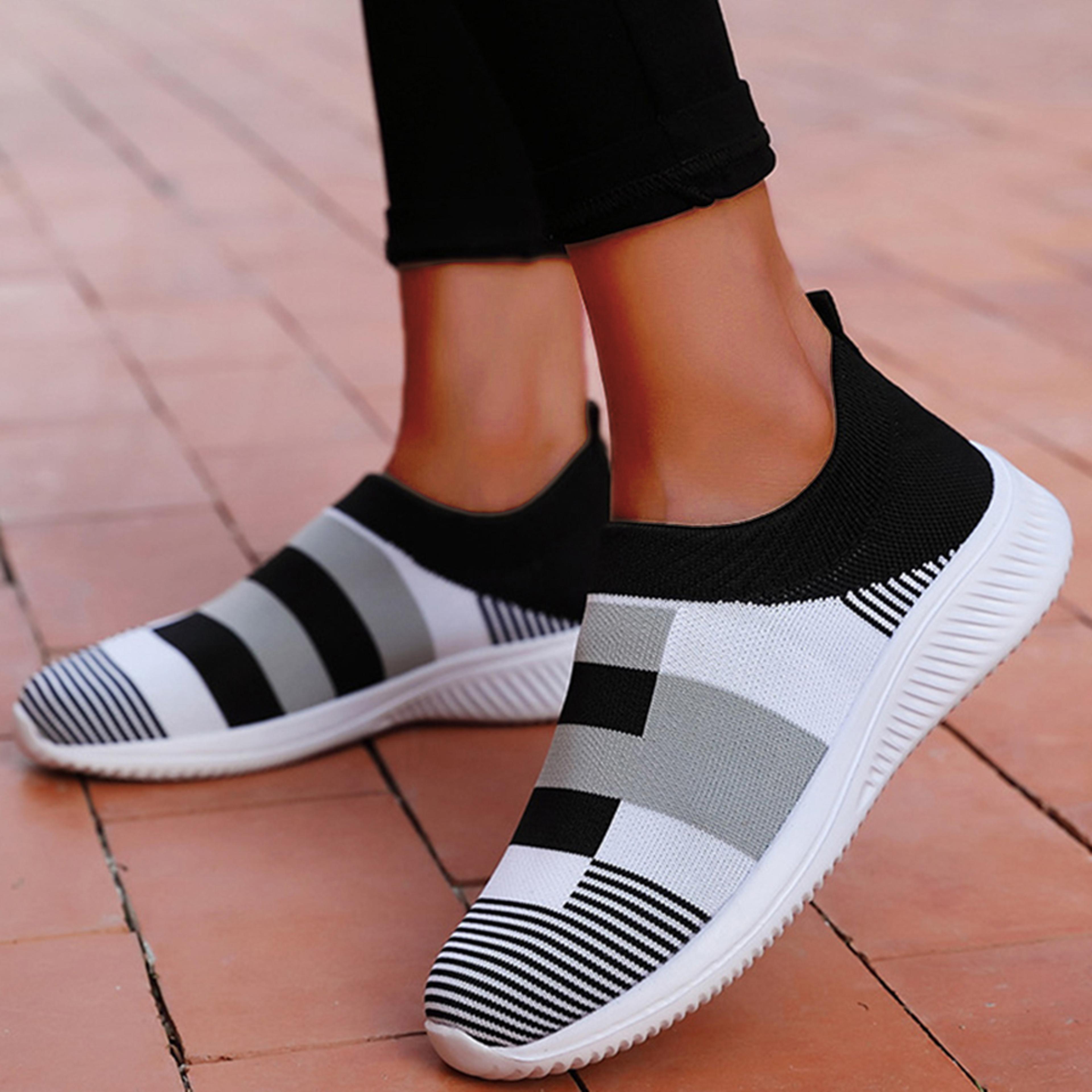 Soft Womens Sneakers Slip On Sock Shoes For Walking Fashion Comfort Sneakers Plus Size Womens Footw 2