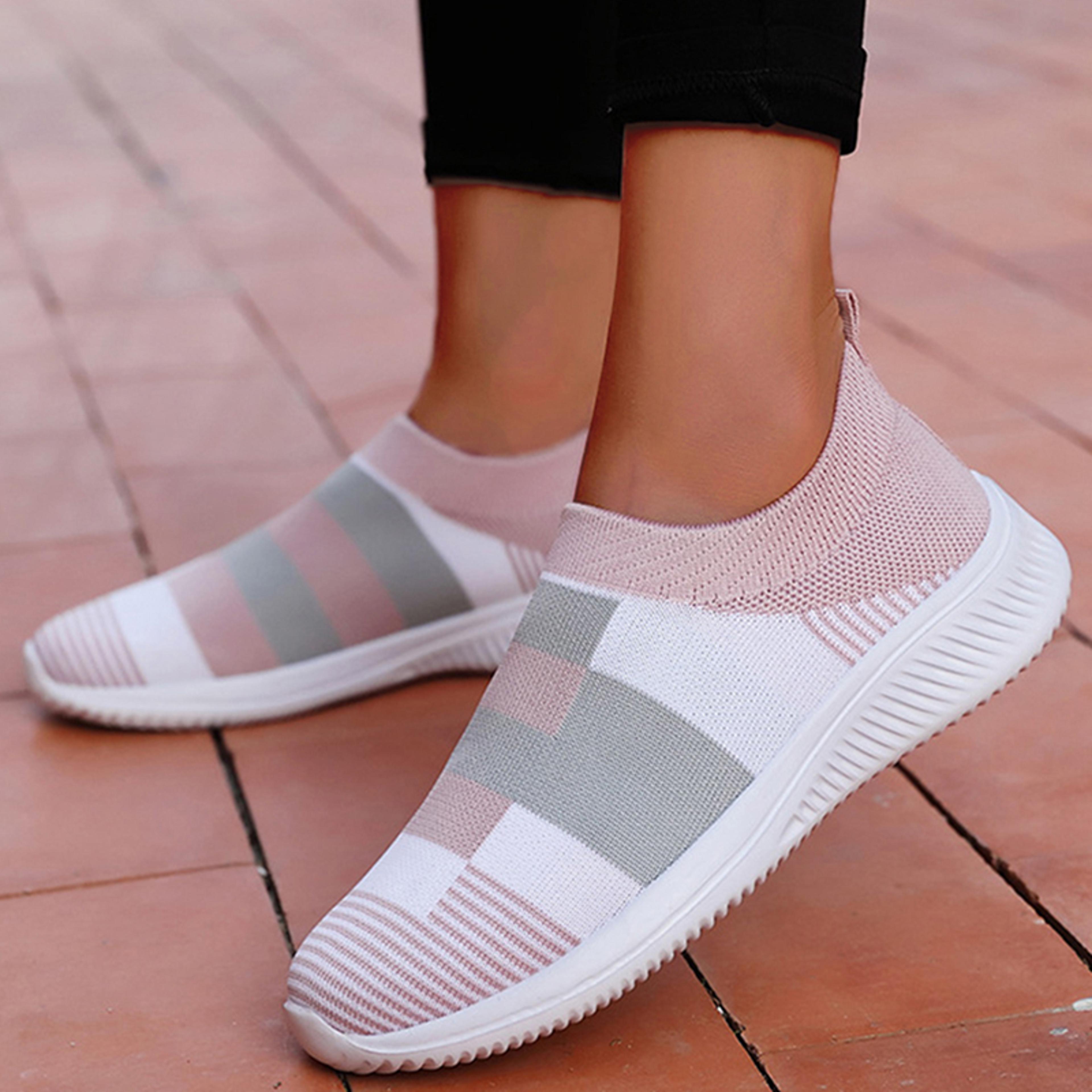 Soft Womens Sneakers Slip On Sock Shoes For Walking Fashion Comfort Sneakers Plus Size Womens Footw 3