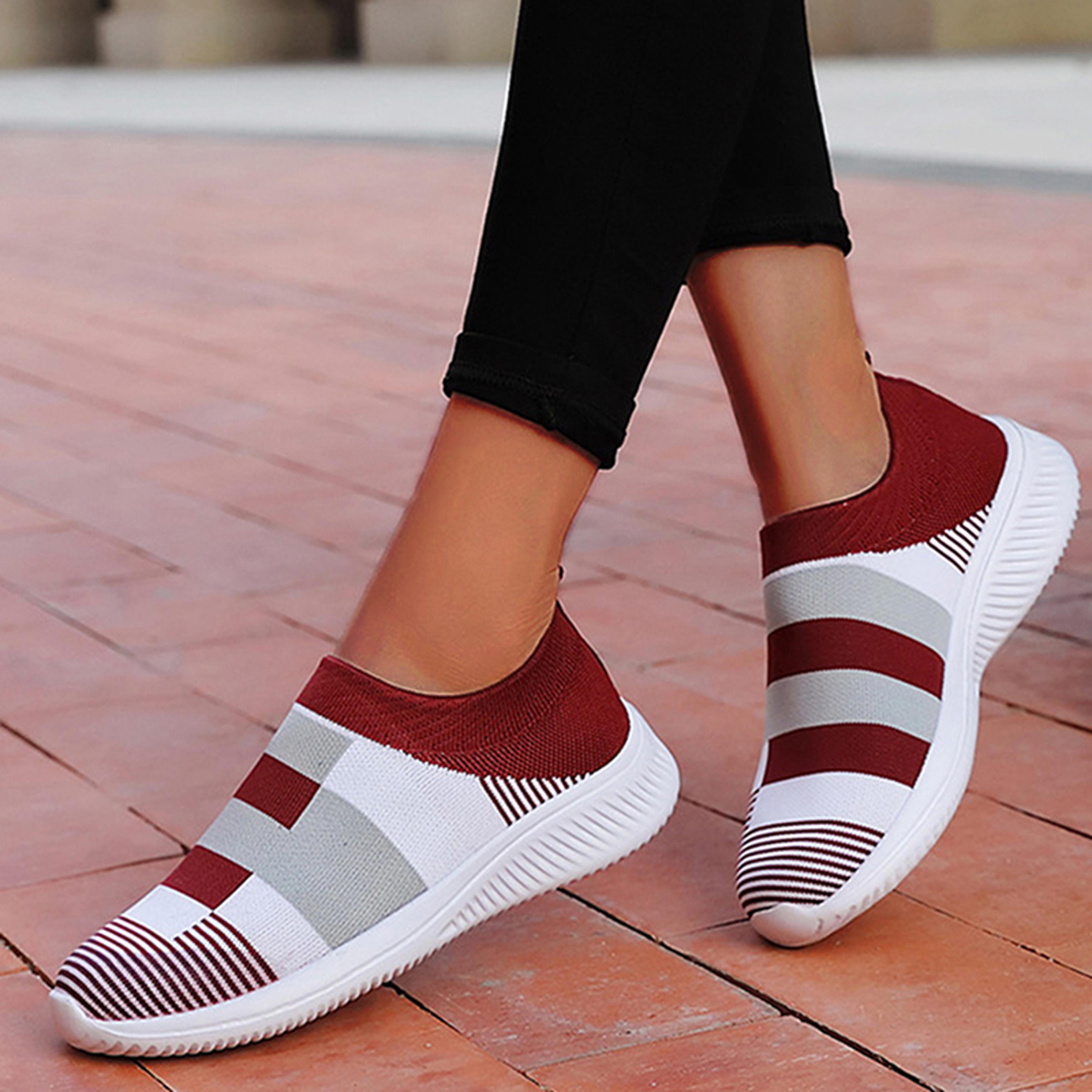 Soft Womens Sneakers Slip On Sock Shoes For Walking Fashion Comfort Sneakers Plus Size Womens Footw 4