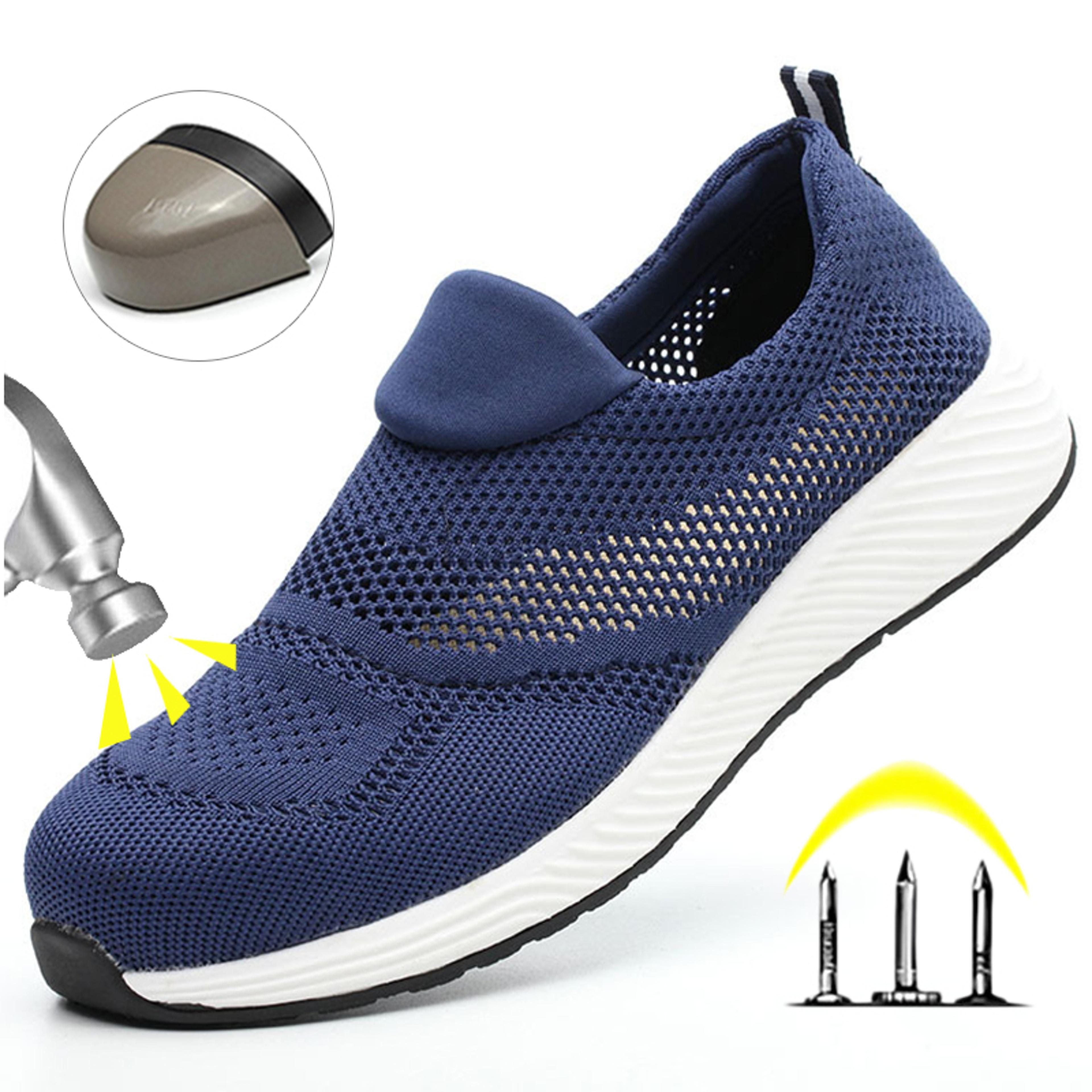 Lightweight Steel Toe Work Safety Shoes Mesh Breathable Construction Sneakers For Men And Women 3
