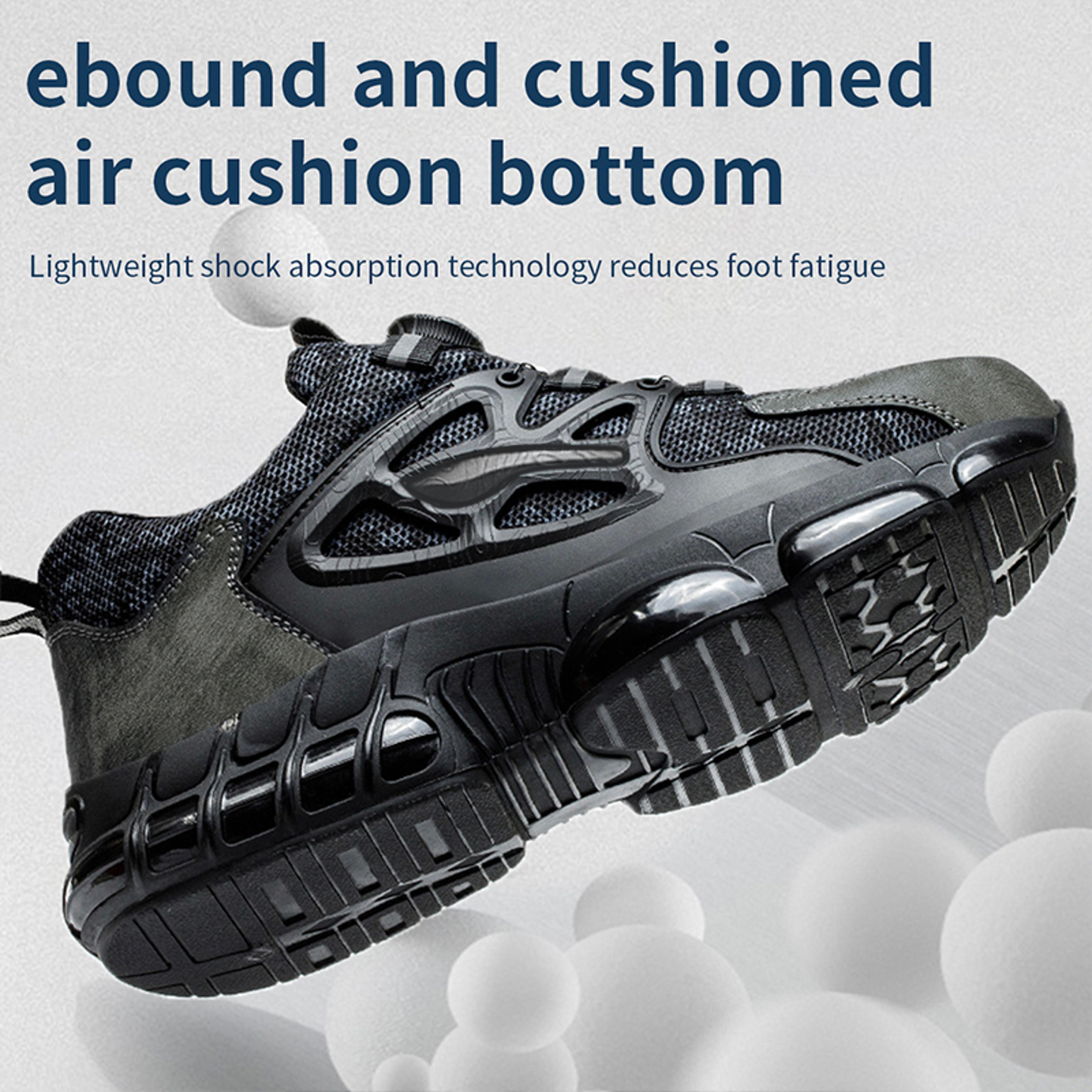 Steel Toe Sneaker Rotating Button Safety Shoes Men Puncture Proof Work Safety Boots Air Cushion Wor 3