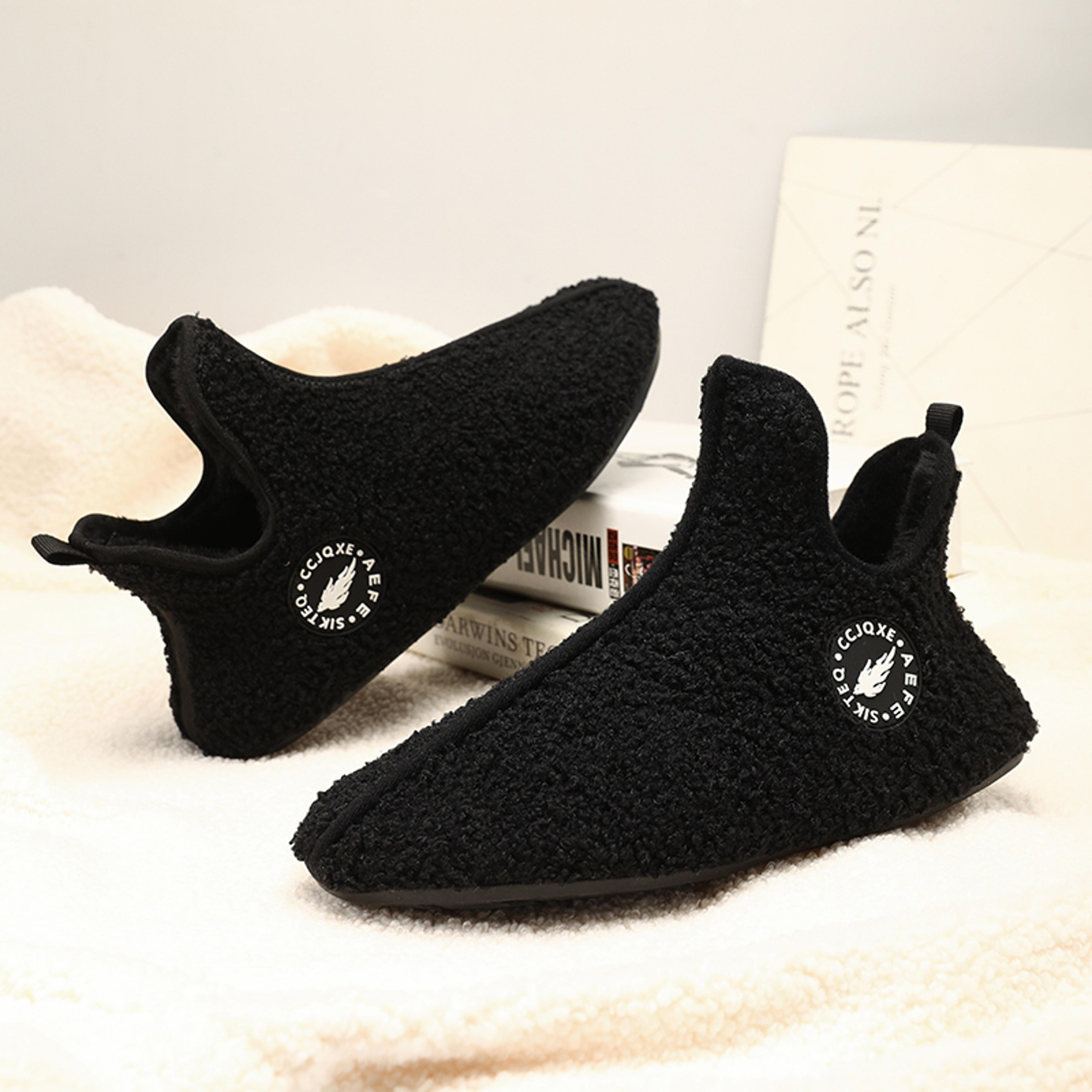 Fashion Women Plush Slipper Casual Slip On Shoes For Couples High Quality New Men Winter Slippers L
