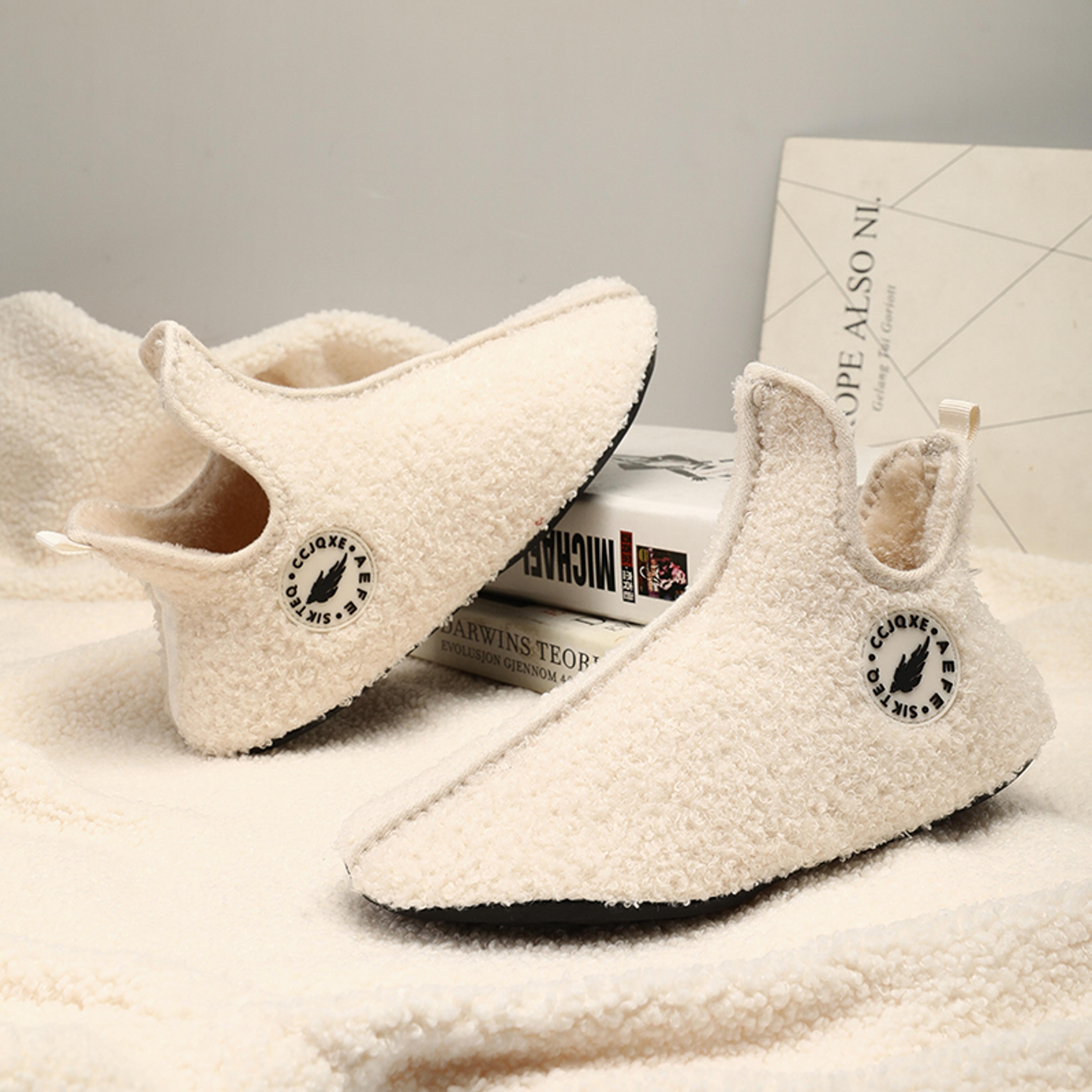 Fashion Women Plush Slipper Casual Slip On Shoes For Couples High Quality New Men Winter Slippers L