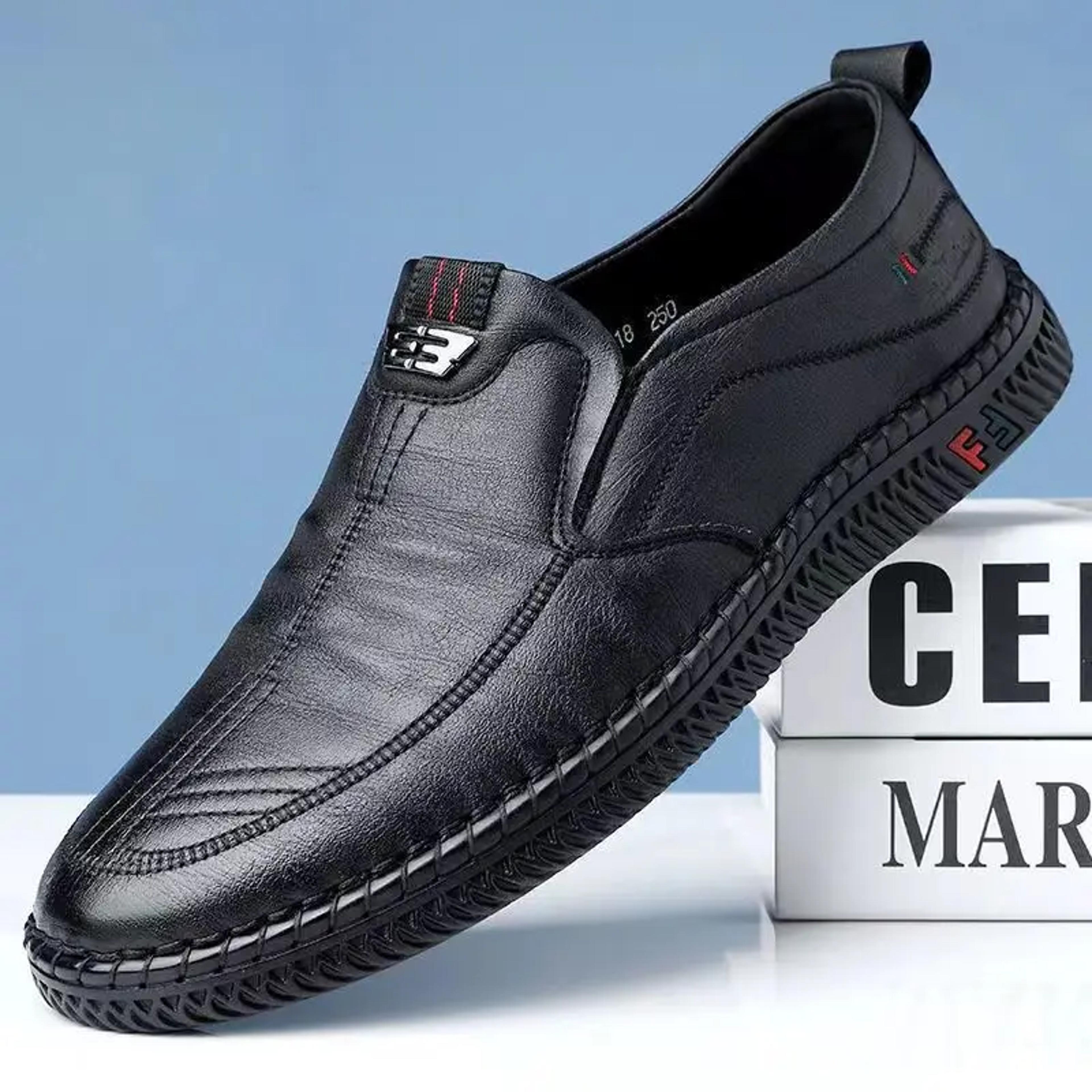 fashion summer men's leather shoes, slip on casual loafers, soft driving shoes, breathable comfort shoes for me