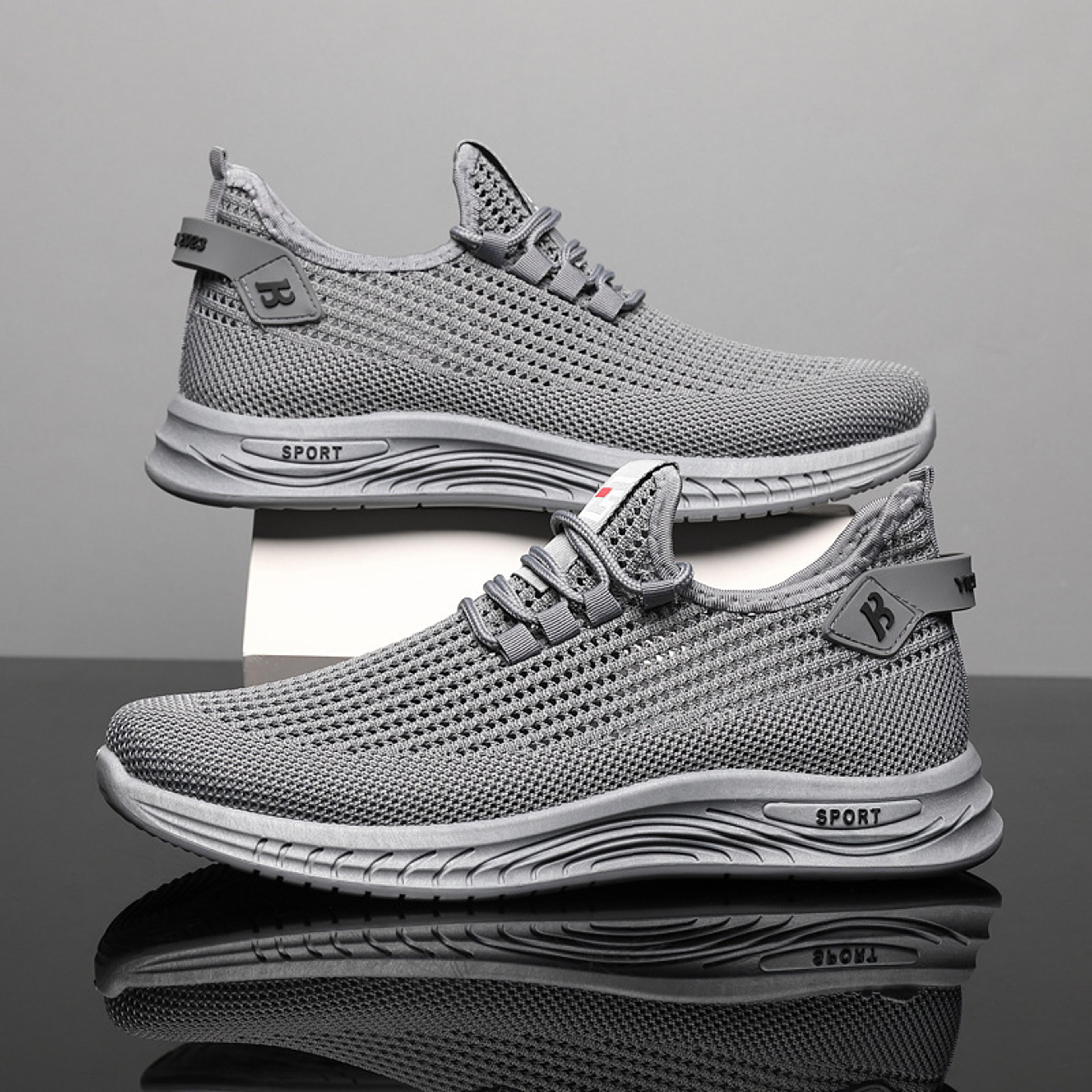 Classic Casual Mens Sneakers Lightweight Mesh Running Shoes Without Laces For Summer 2