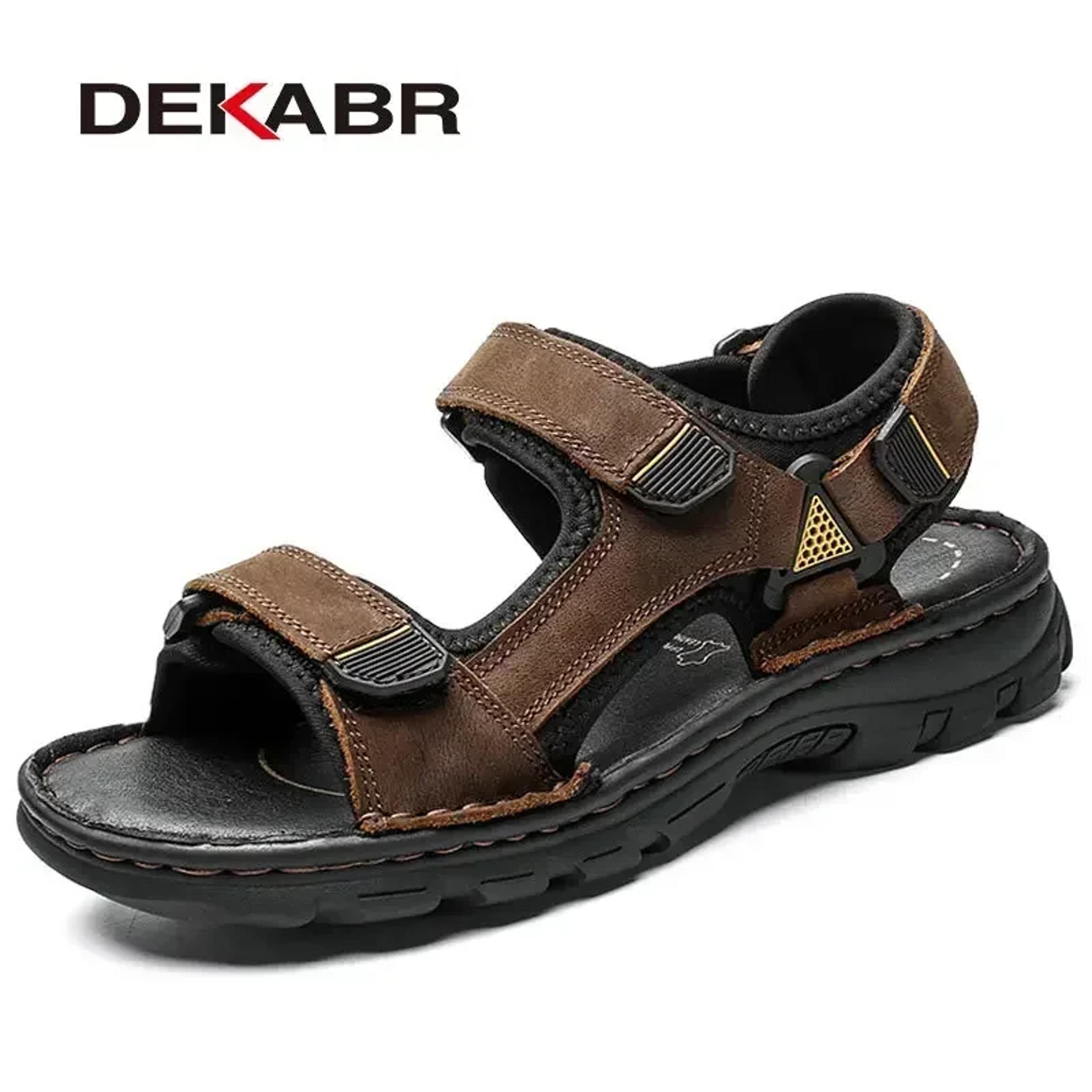 Fashion Outdoor NonSlip Sneakers Male Genuine Leather Sandals Summer Casual Men Shoes Vacation Beac 5