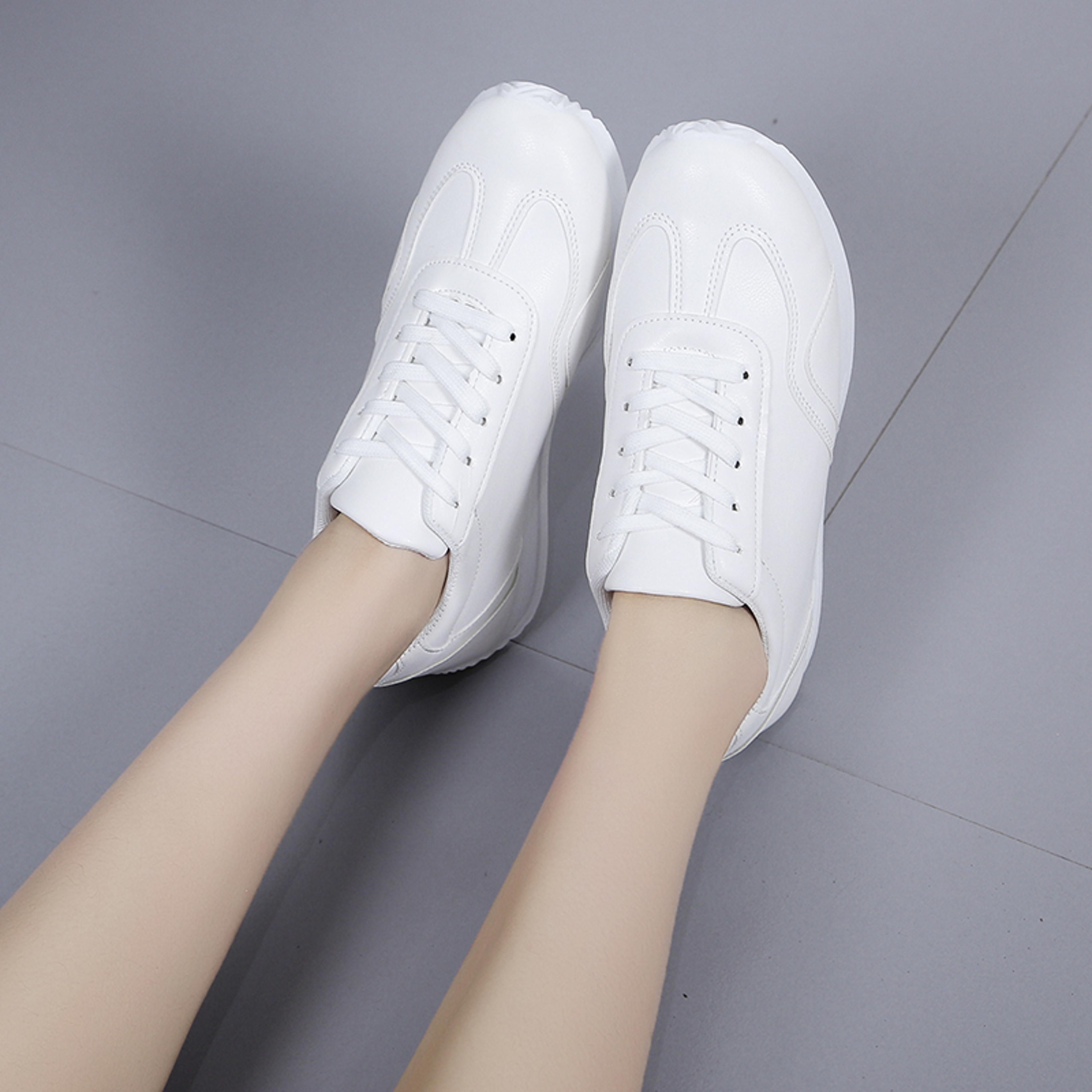 Comfortable White Leather Sneakers Casual Sports Fashion Shoes For School Tennis Vulcanized Spring  3