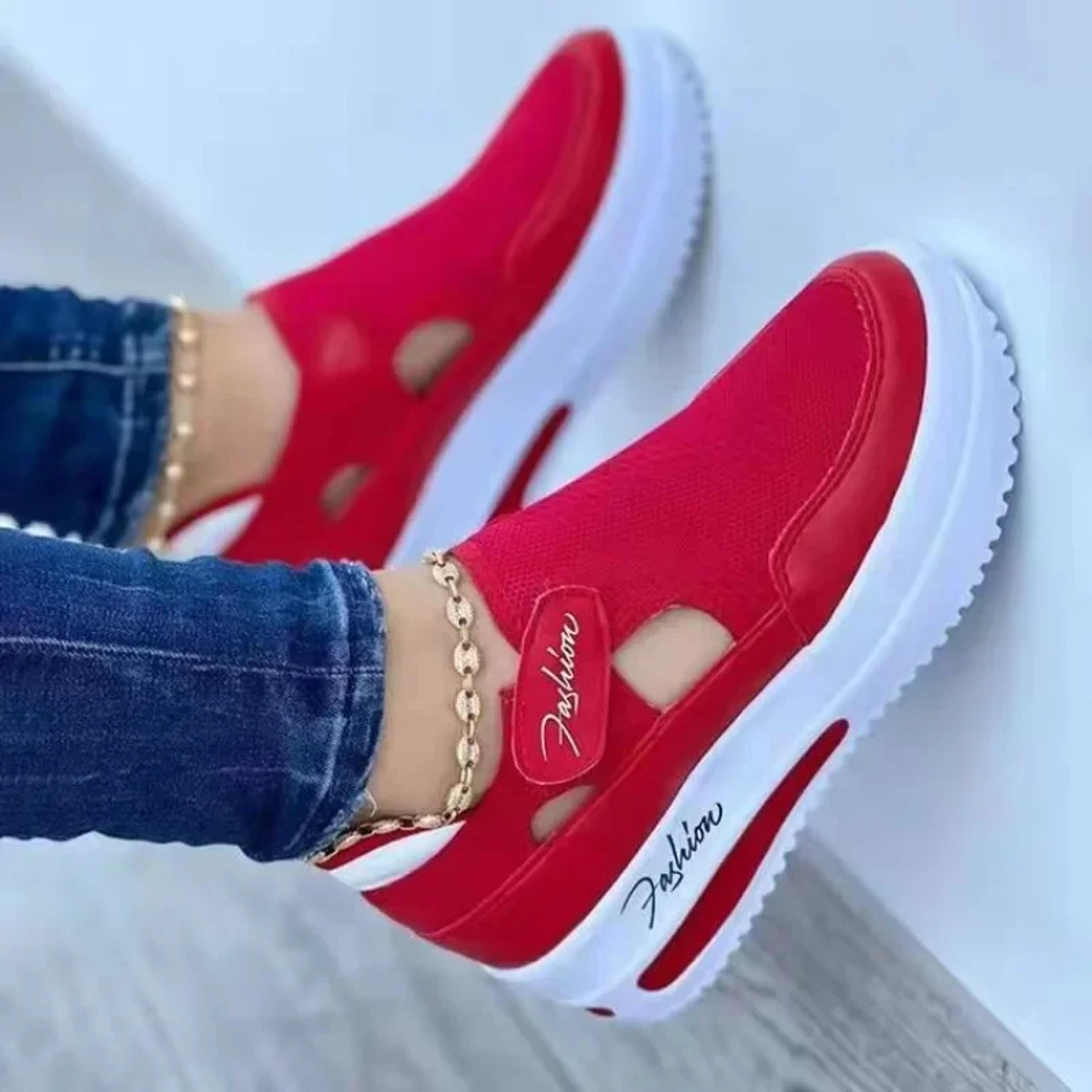 Canvas Sneakers For Women Platform Tennis Shoes Hollow Out Casual Ladies Sport Shoes Female 2