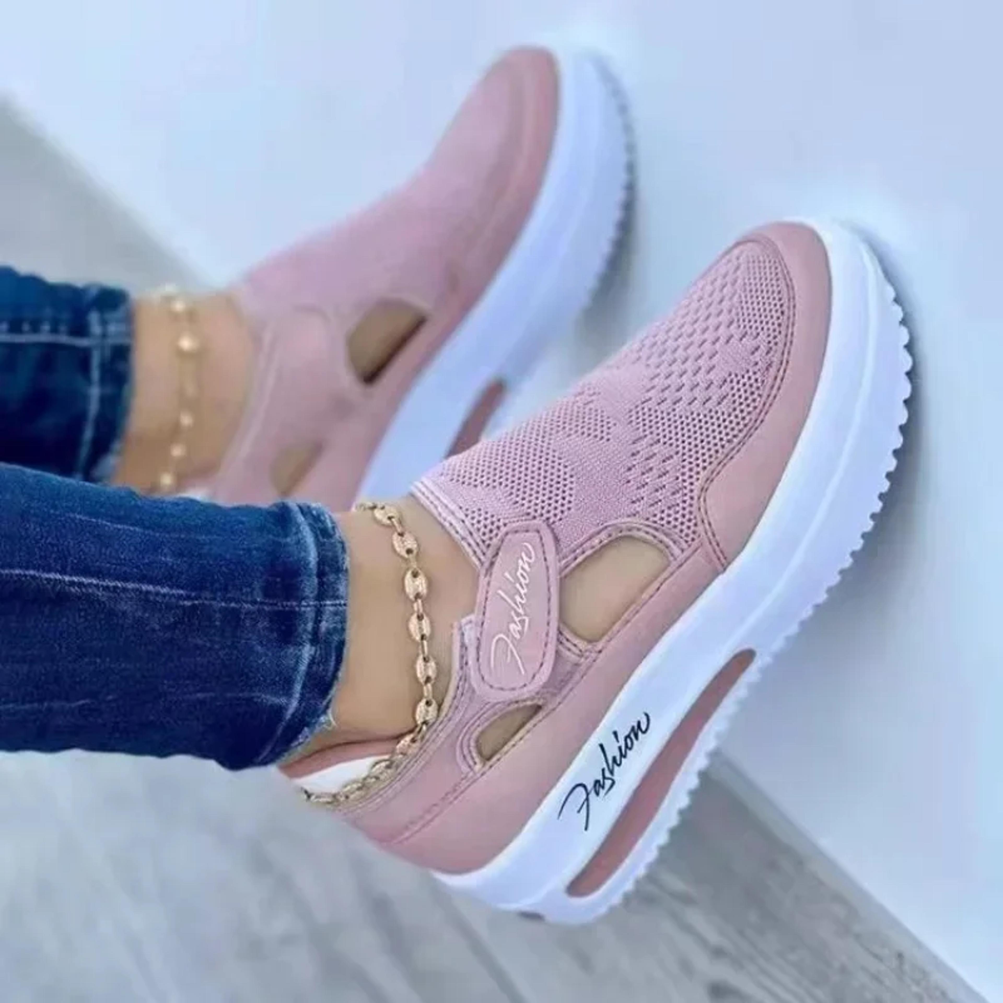 Canvas Sneakers For Women Platform Tennis Shoes Hollow Out Casual Ladies Sport Shoes Female 3