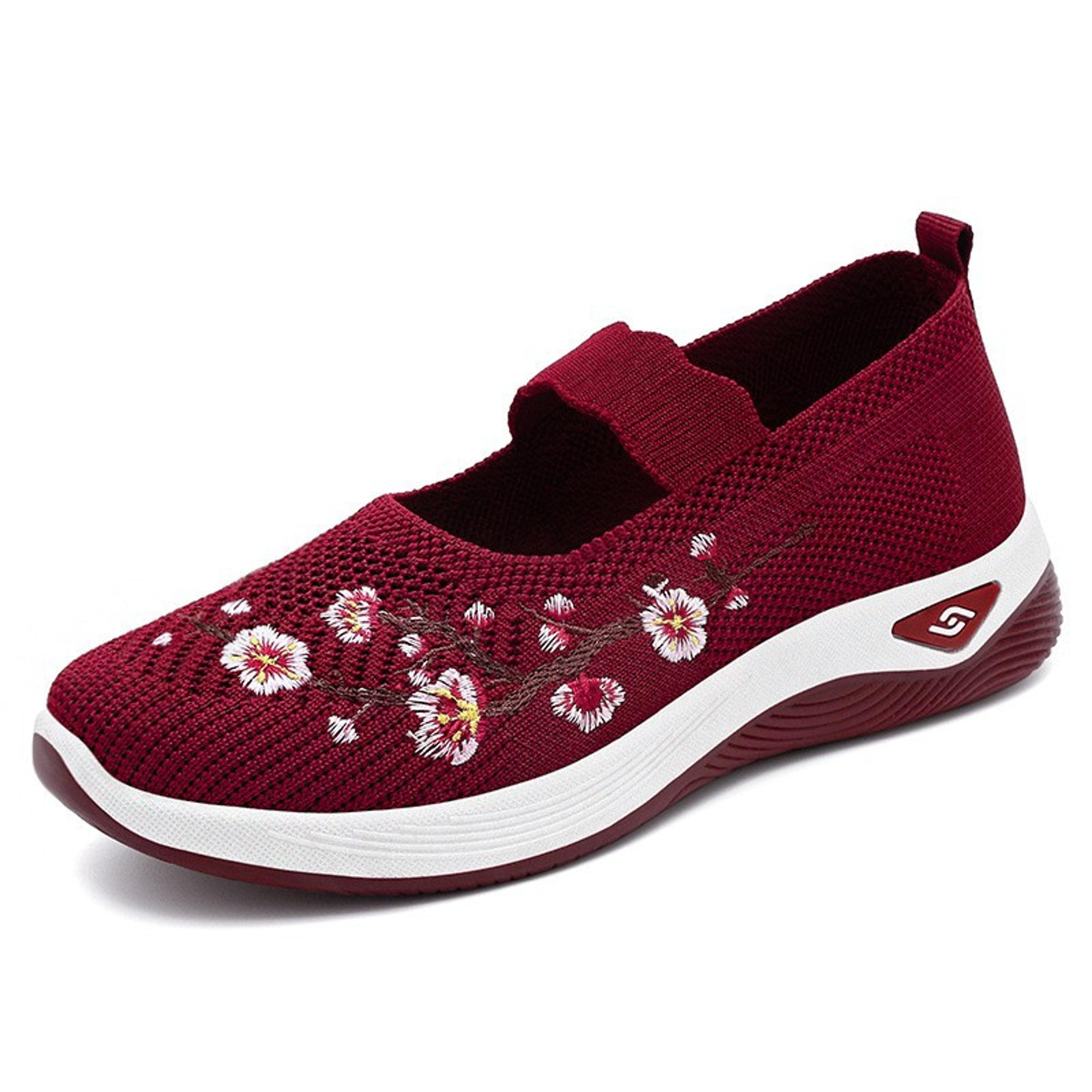 Ladies Casual Mothers Shoes SlipOn Mesh Shoes New Summer LowCut Sneakers For Women 4