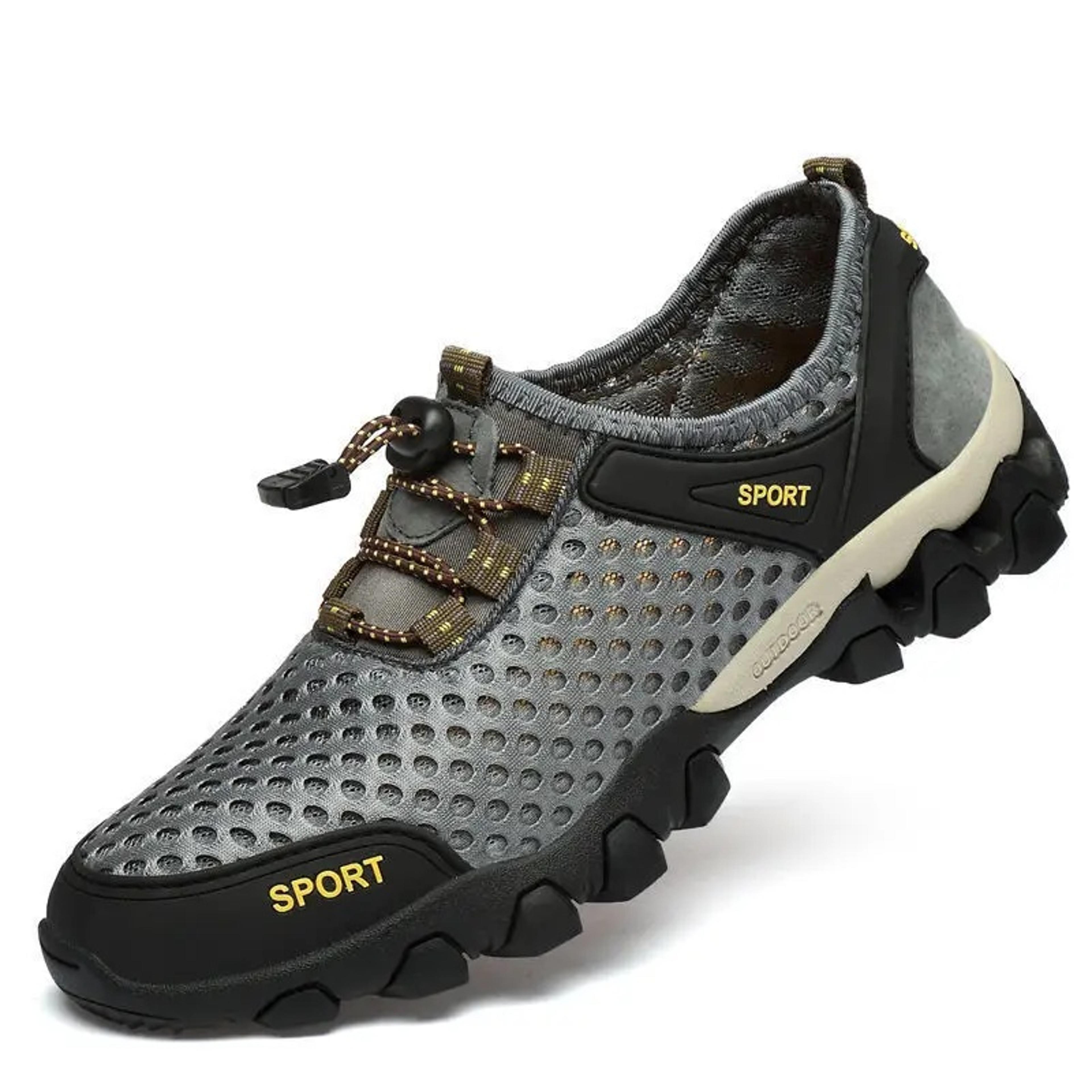 Comfortable SlipOn Sneakers Mens Summer Breathable Hollow Out Mesh Casual Shoes AntiSlip Sport Beij 8