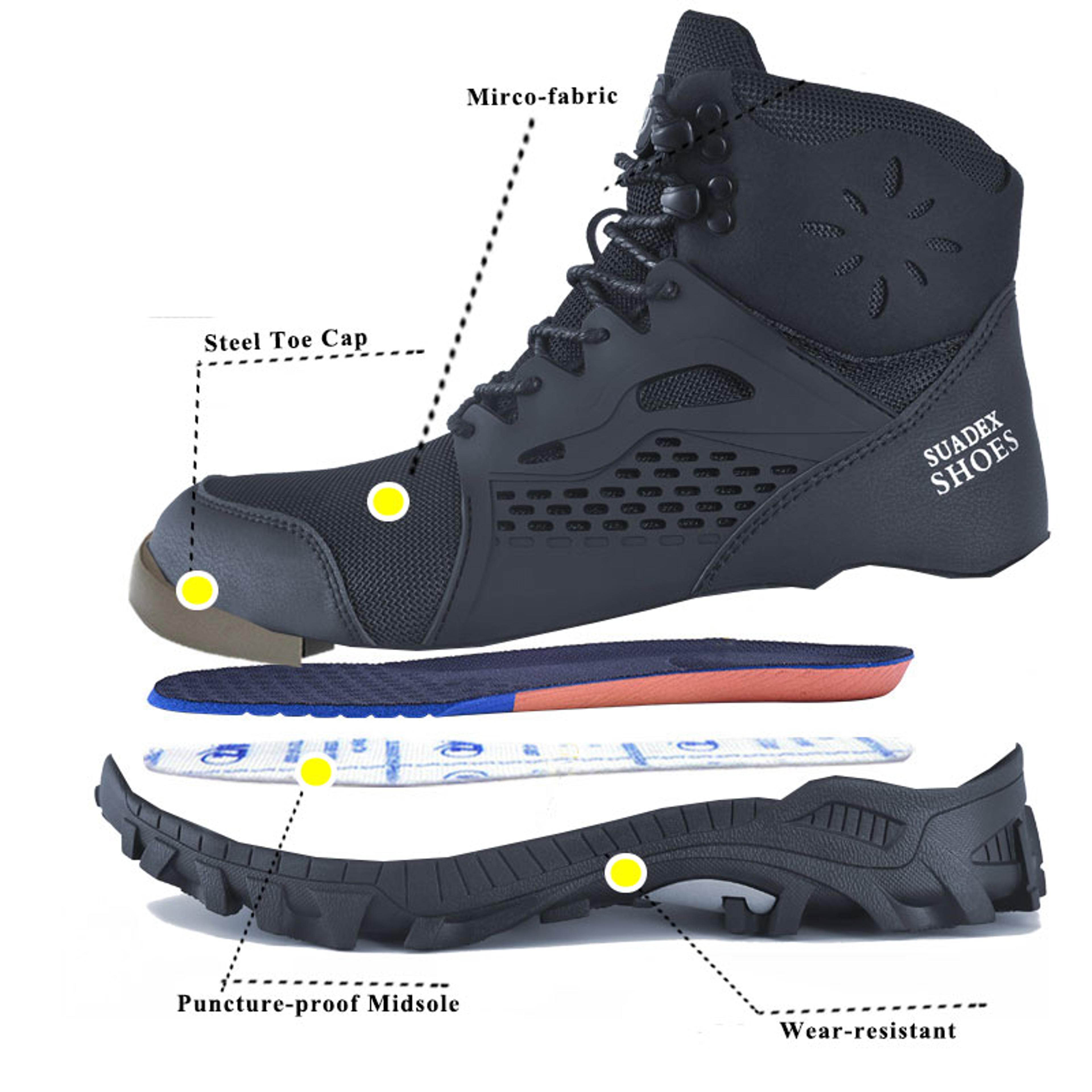Steel Toe Safety Boots Men Work Shoes AntiSmashing AntiSlippery Boots For Male And Female 2