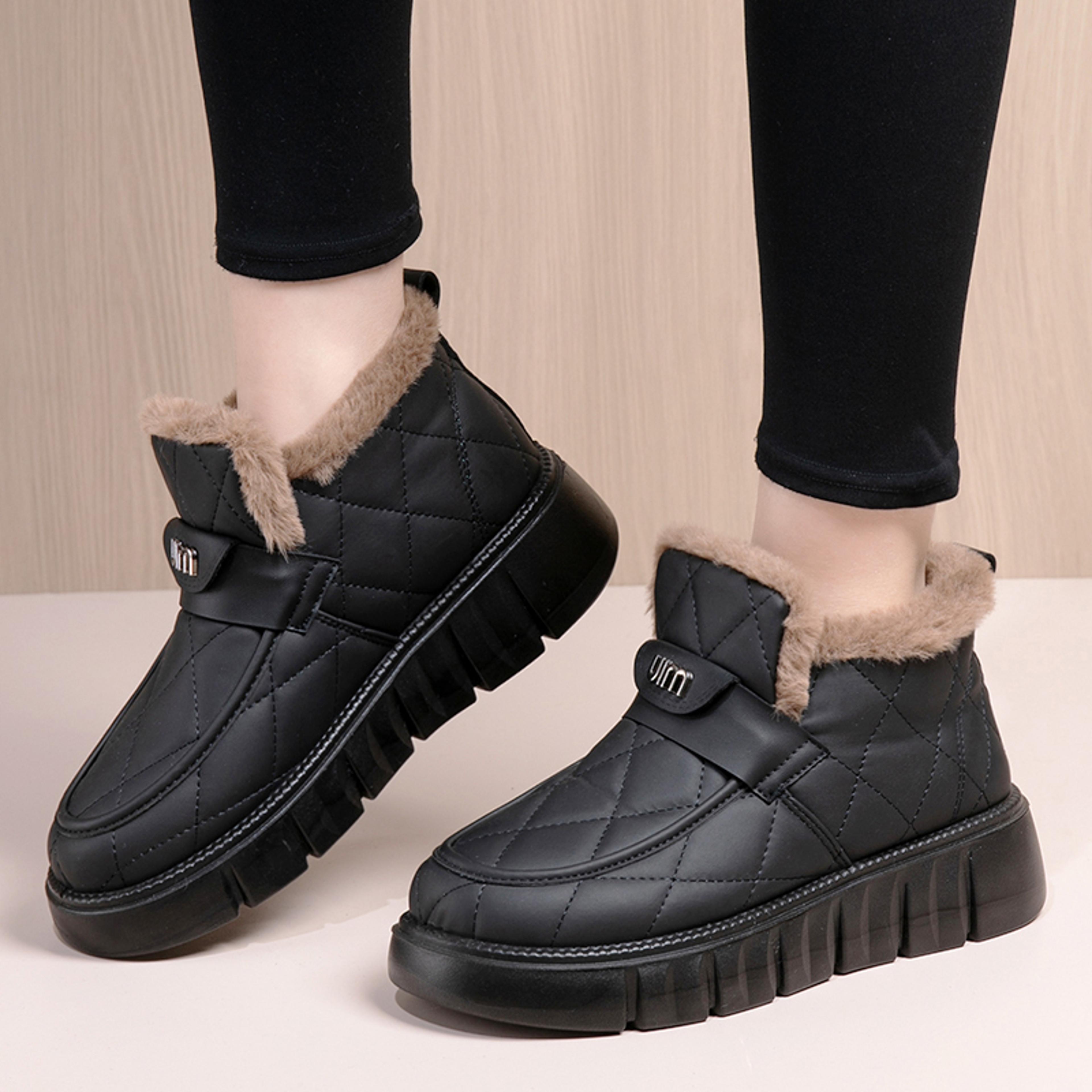 Waterproof Short Snow Boots Winter New Model Fleece Anti Slip Warm Womens Boots 1