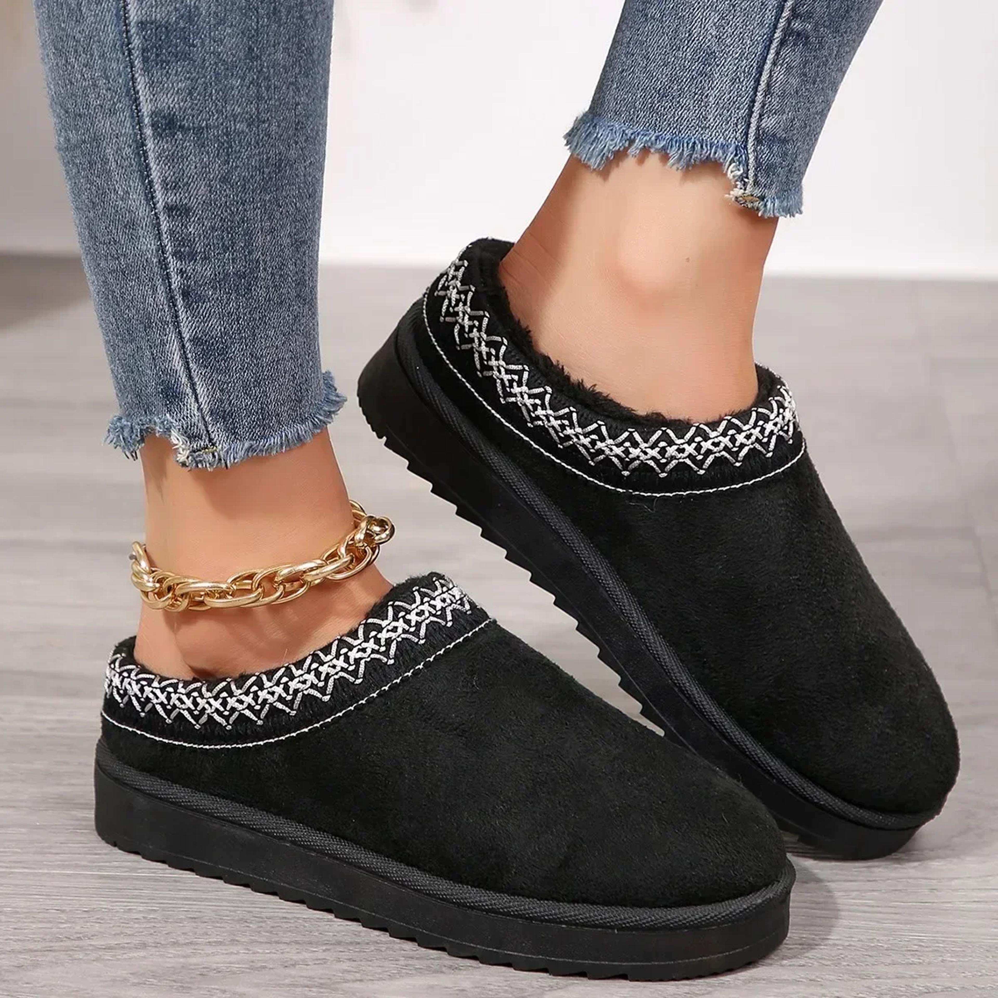 Cashmere Warm Uggs Winter New Heelless Half Mop With Thick Sole 6