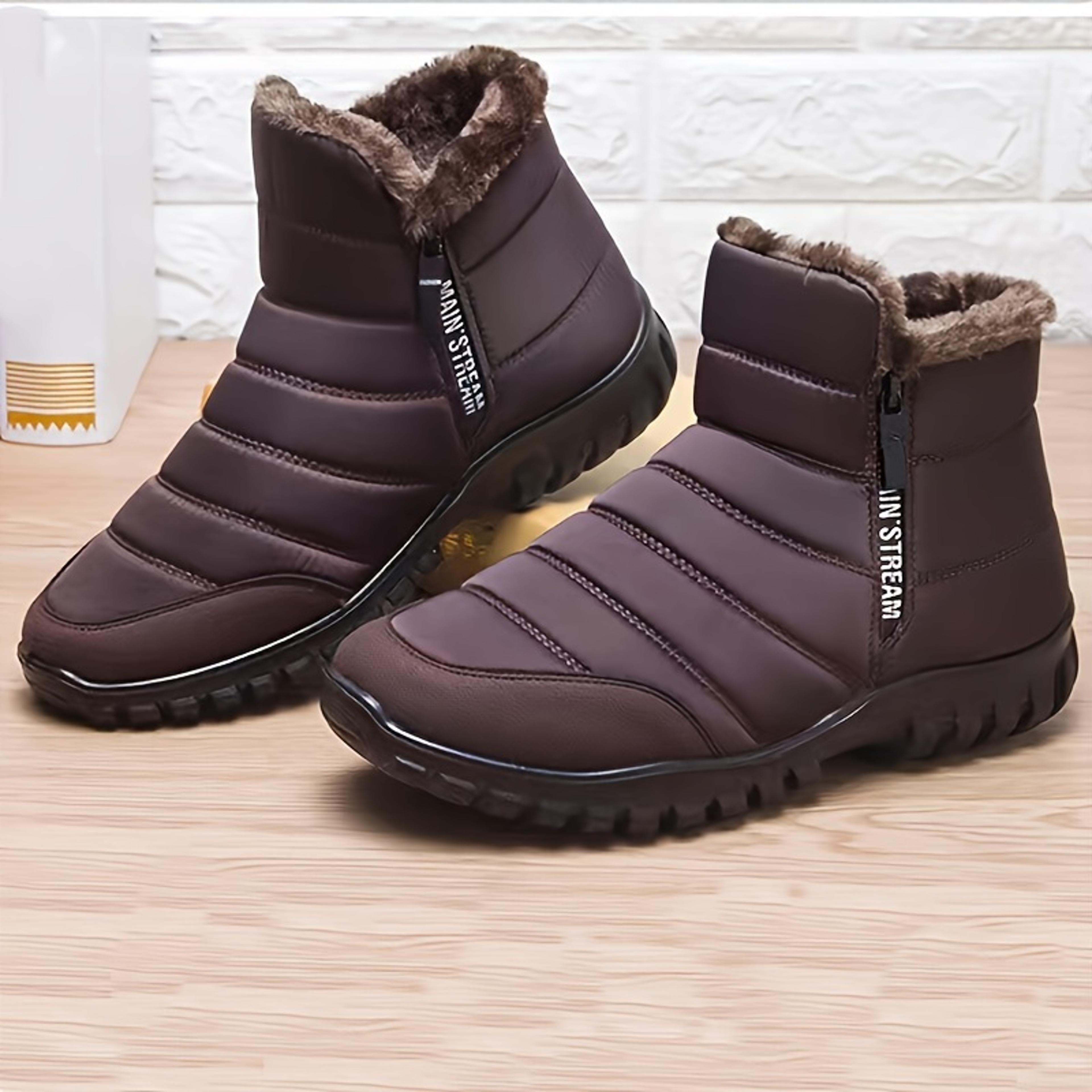 Warm Cotton Zipper Snow Ankle Boots Mens Sneakers Winter Shoes Autumn Shoes Waterproof Snow Boots S 4