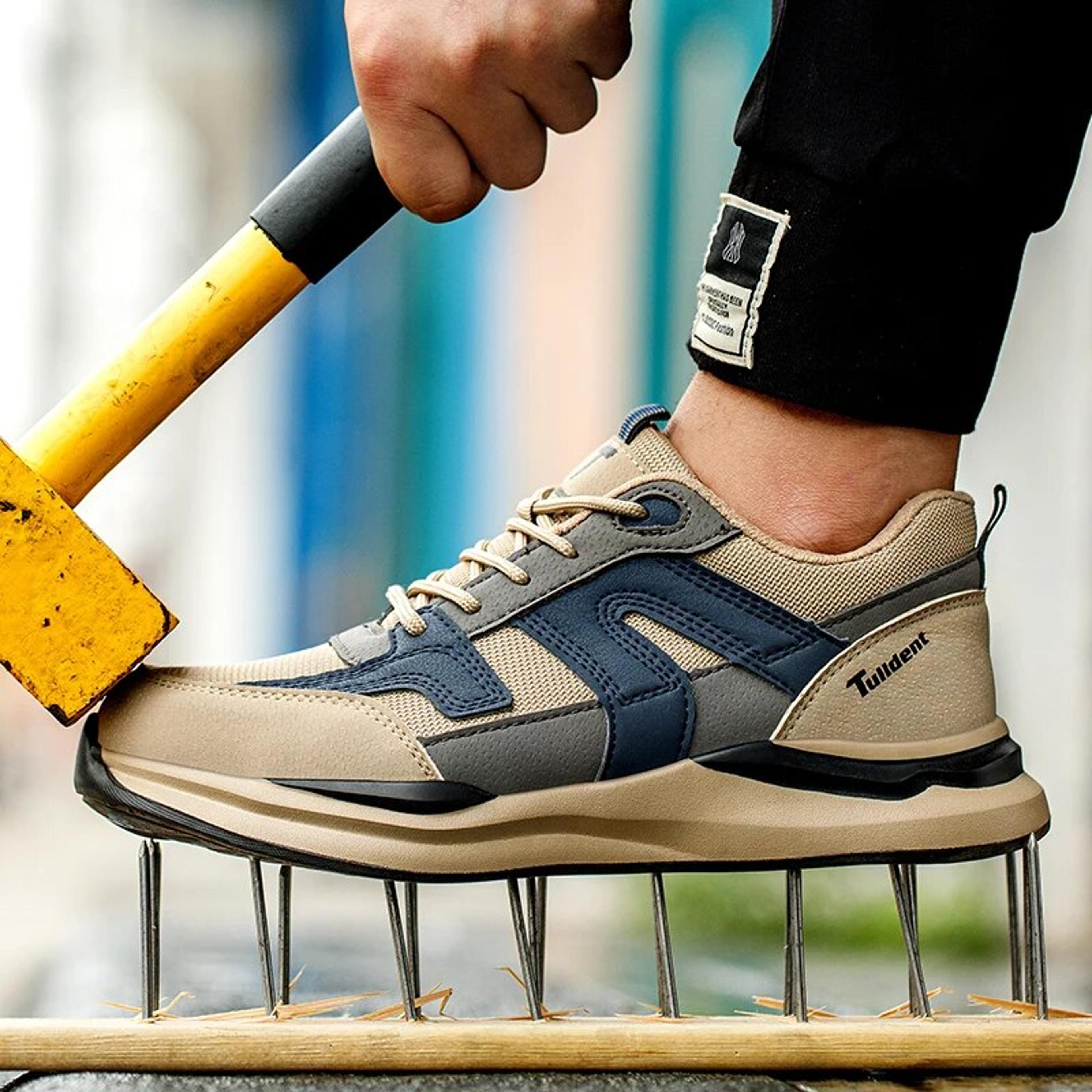 Mens Safety Shoes Steel Toe Work Sneakers Puncture Proof Work Boots Indestructible Lightweight Secu 2
