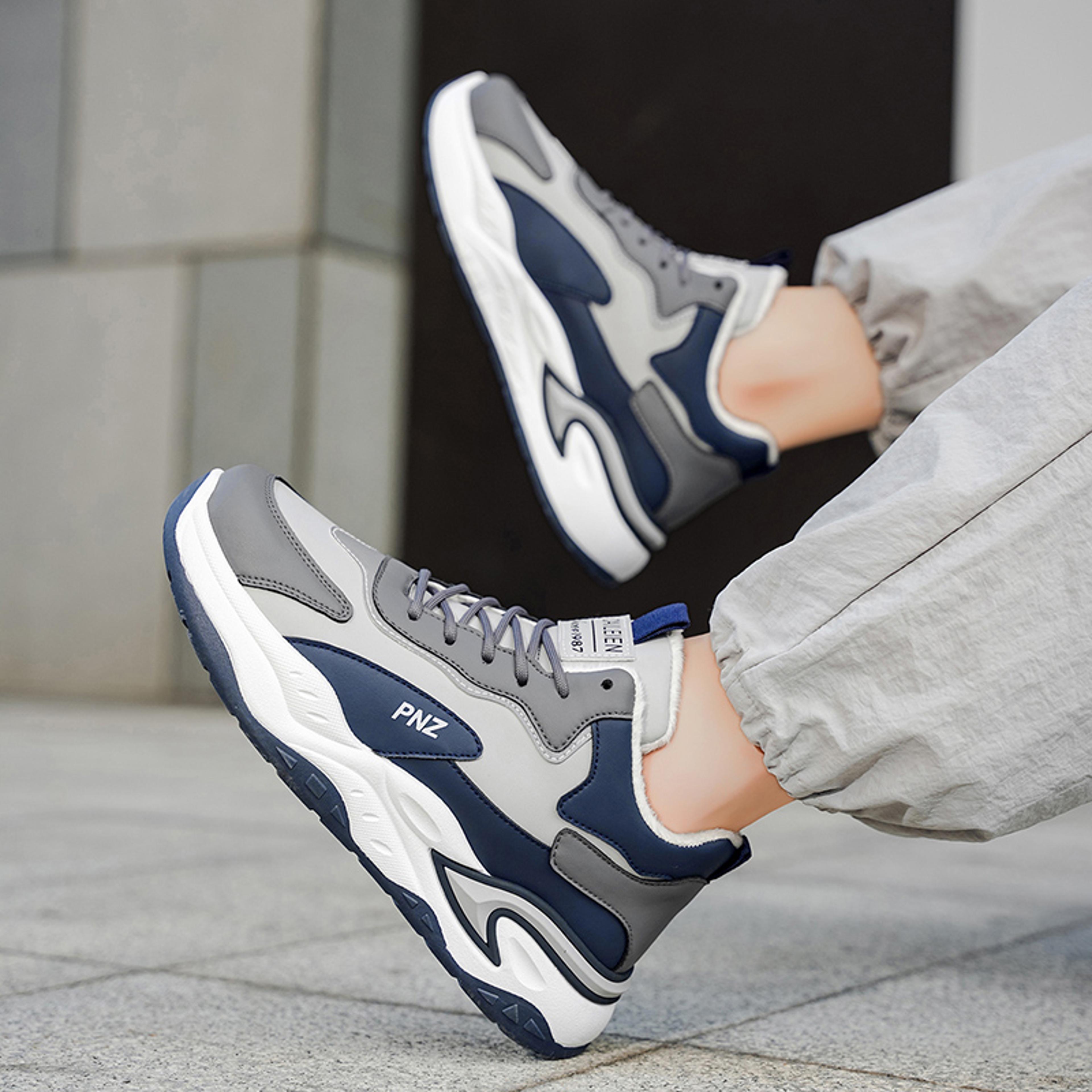 Mens Warm Plush Casual Running Shoes Winter Soft Sole Speed Sneakers NonSlip Sports Sneakers 4
