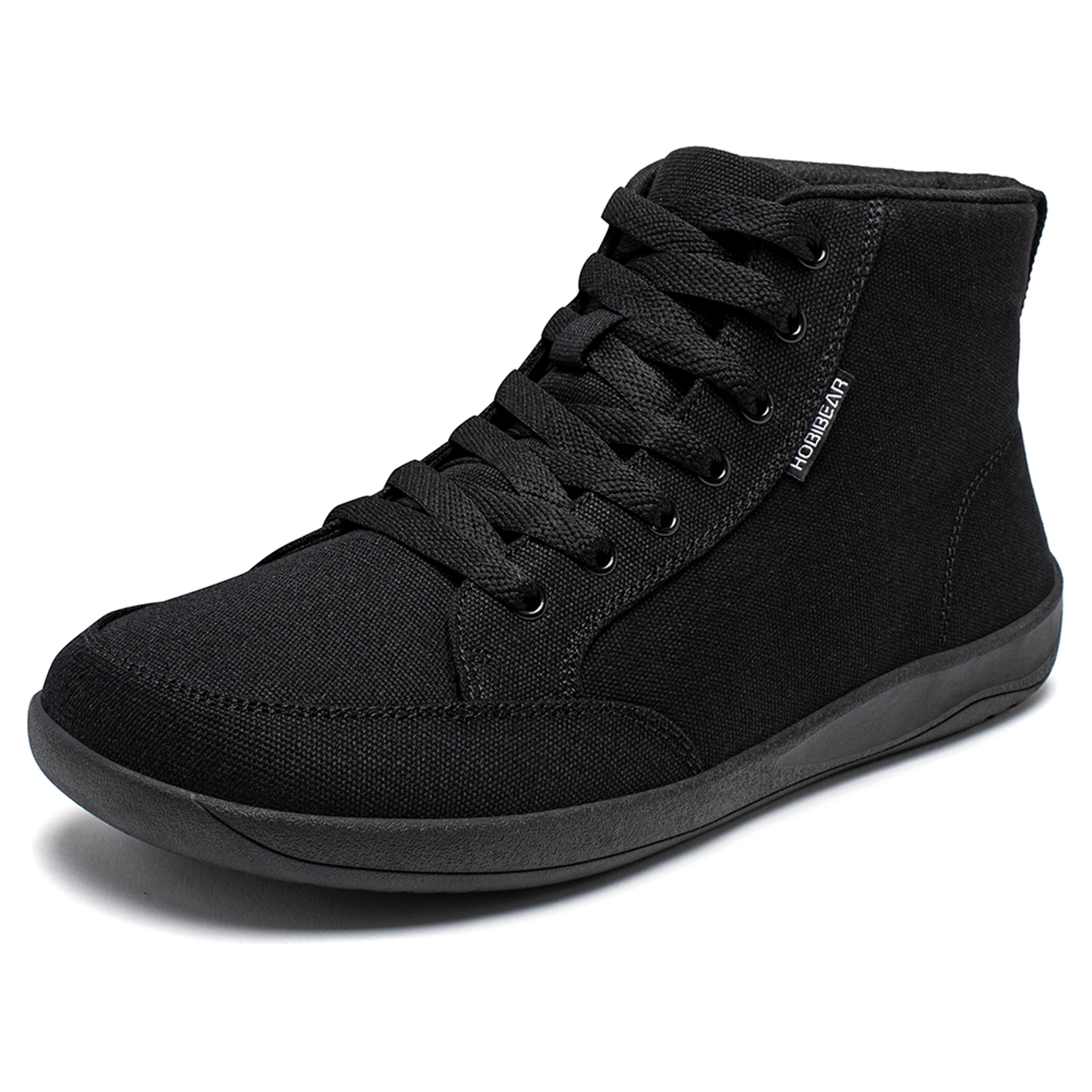 Unisex MidTop Canvas Sneakers Zero Drop Lace Up Outdoor Walking Shoes Wide Toe Box Barefoot Shoes 7