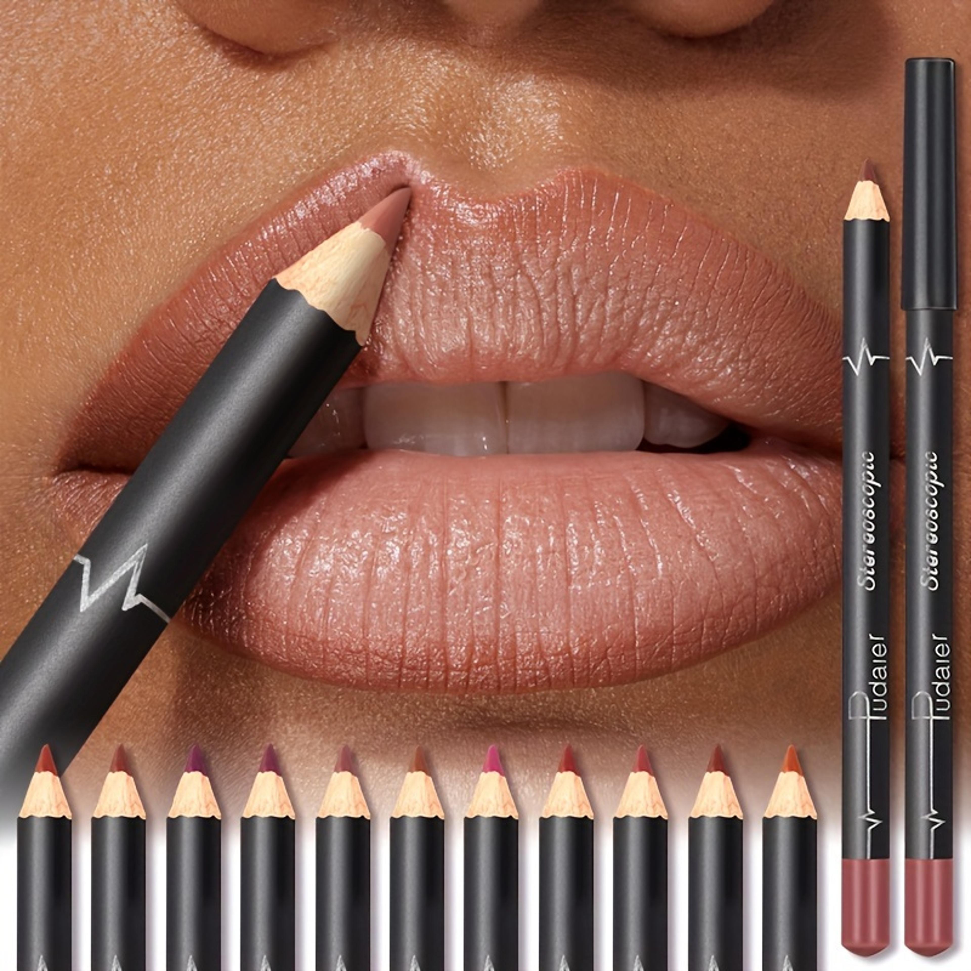 red contour tint lipliner pencil, waterproof matte, long lasting lipstick, moisturising lips makeup, non-stick cup