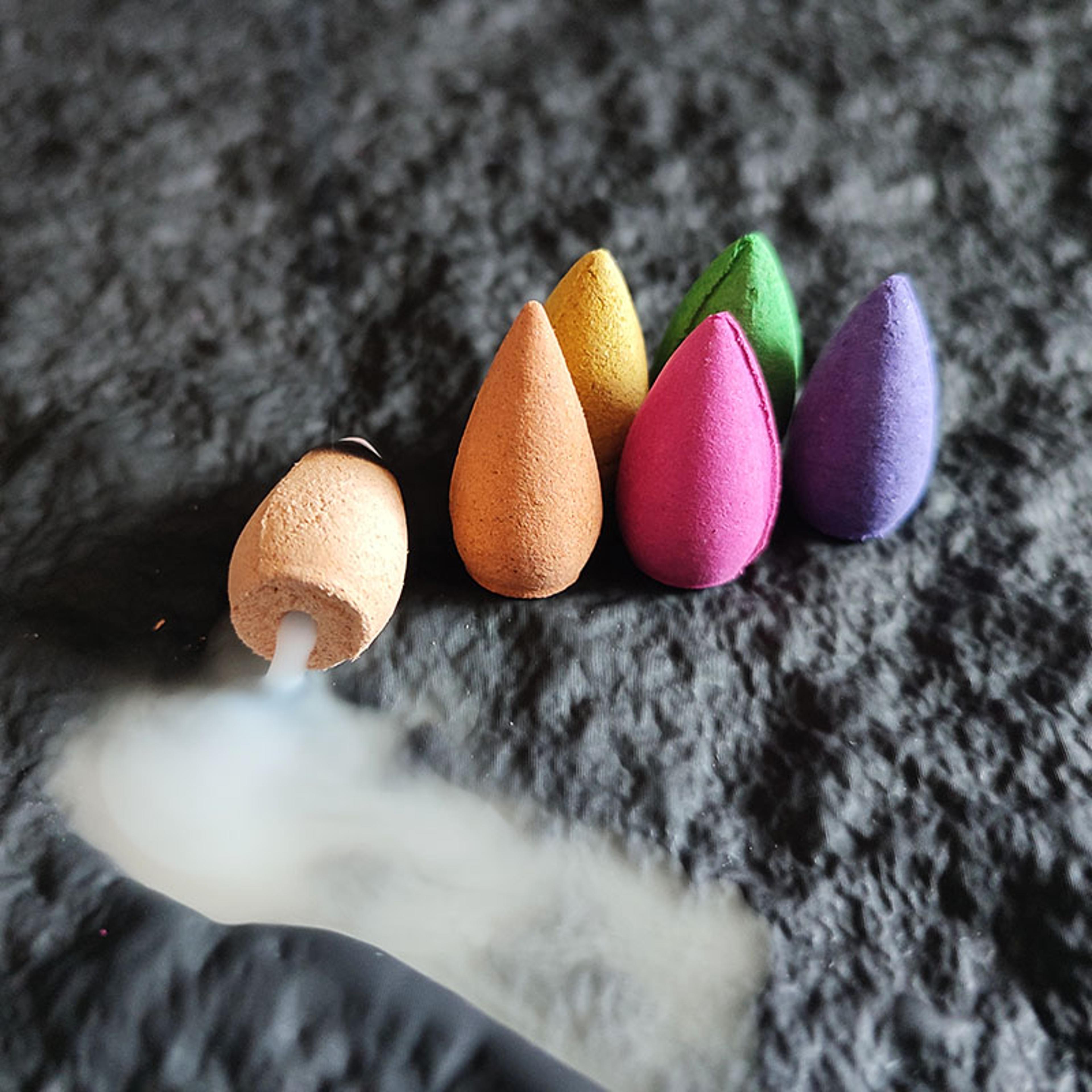 Natural Indian Cone Incense Rose Waterfall Reflux Tower Backflow Burner Fragrance For Home Tea Room 1