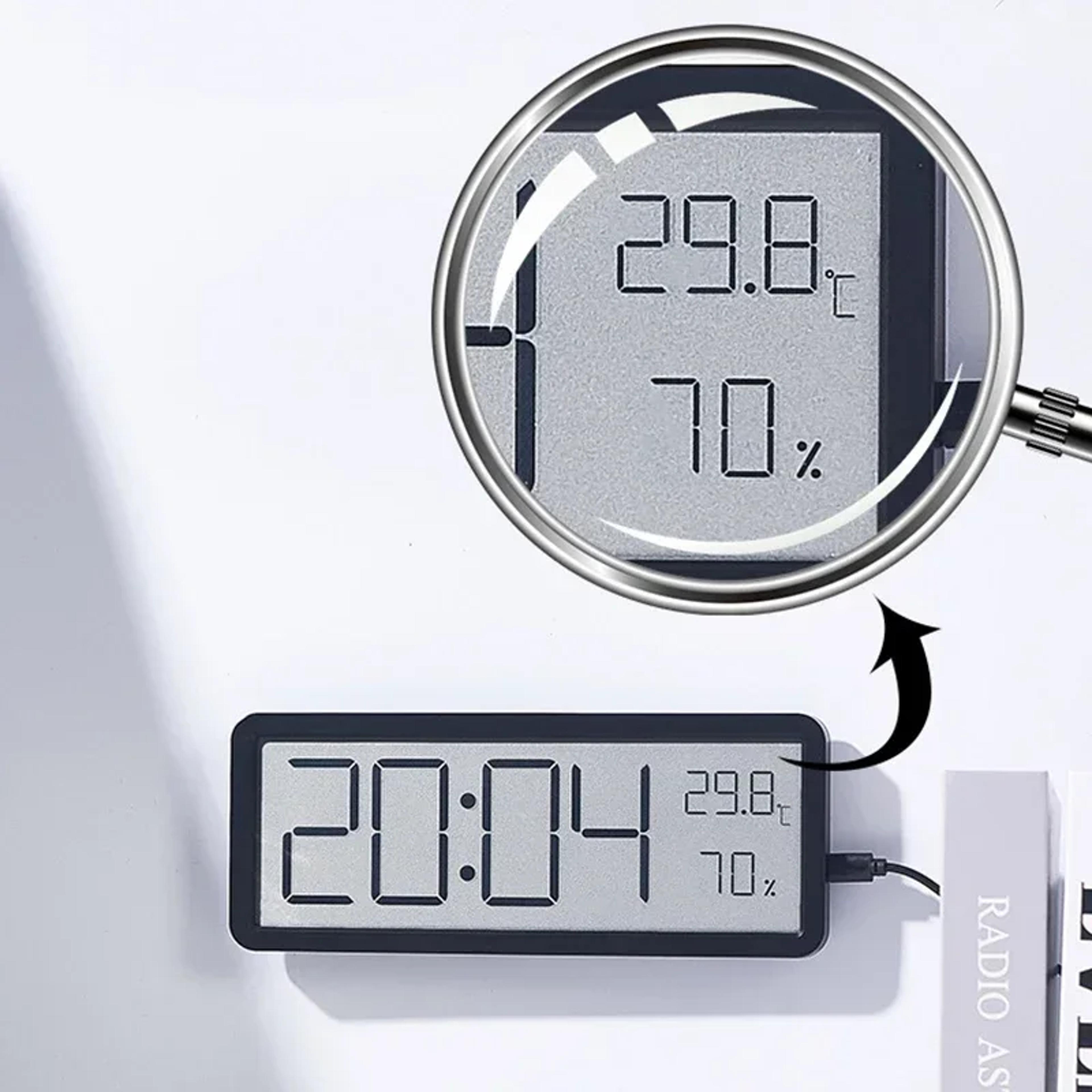 Digital Wall Clock Electronic Clock Time Temperature Humidity Display Desktop Home Decor Hanging Wa 3