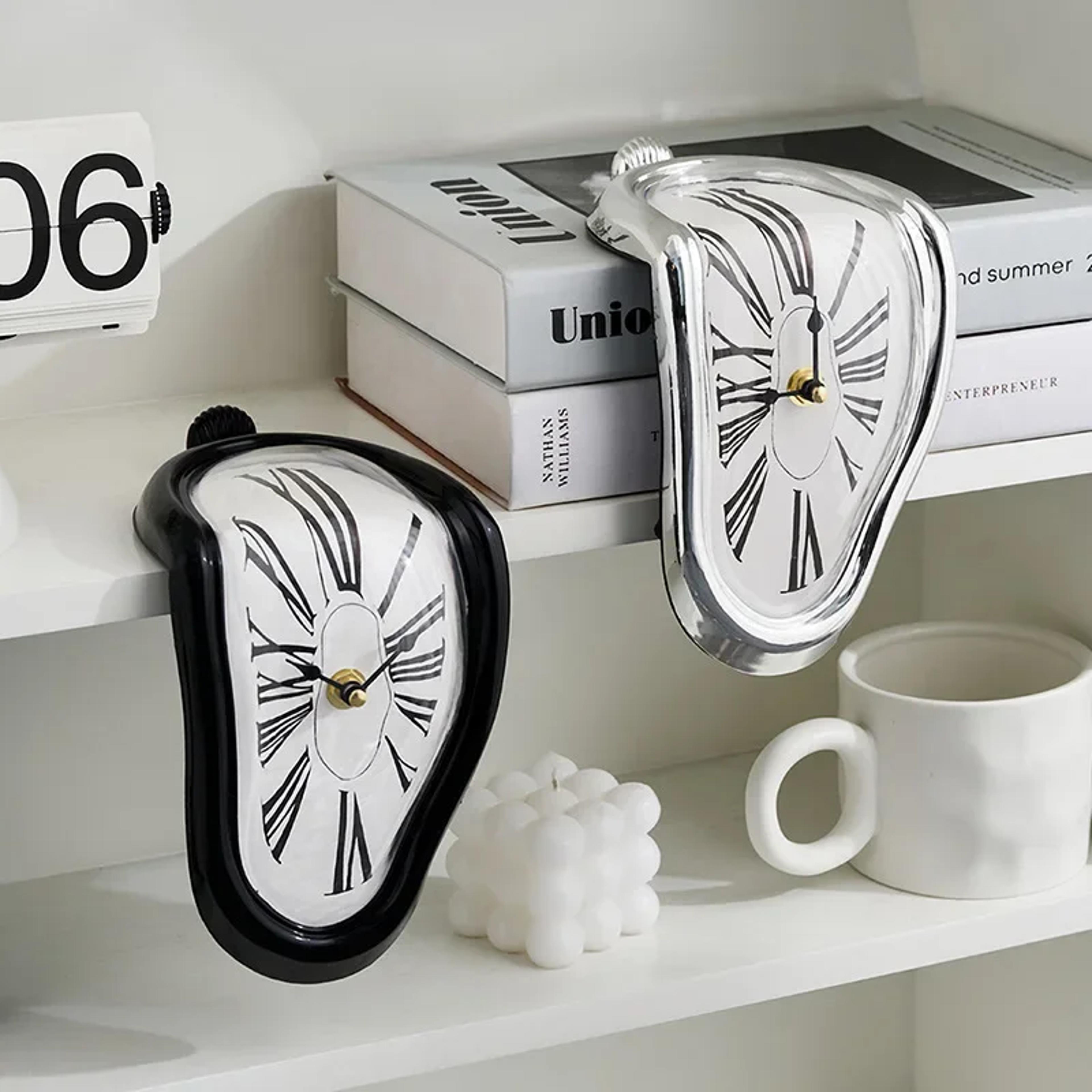 Novel Surreal Wall Clock Salvador Dali Style Melting Distorted Home Decoration Gift For Garden And  0