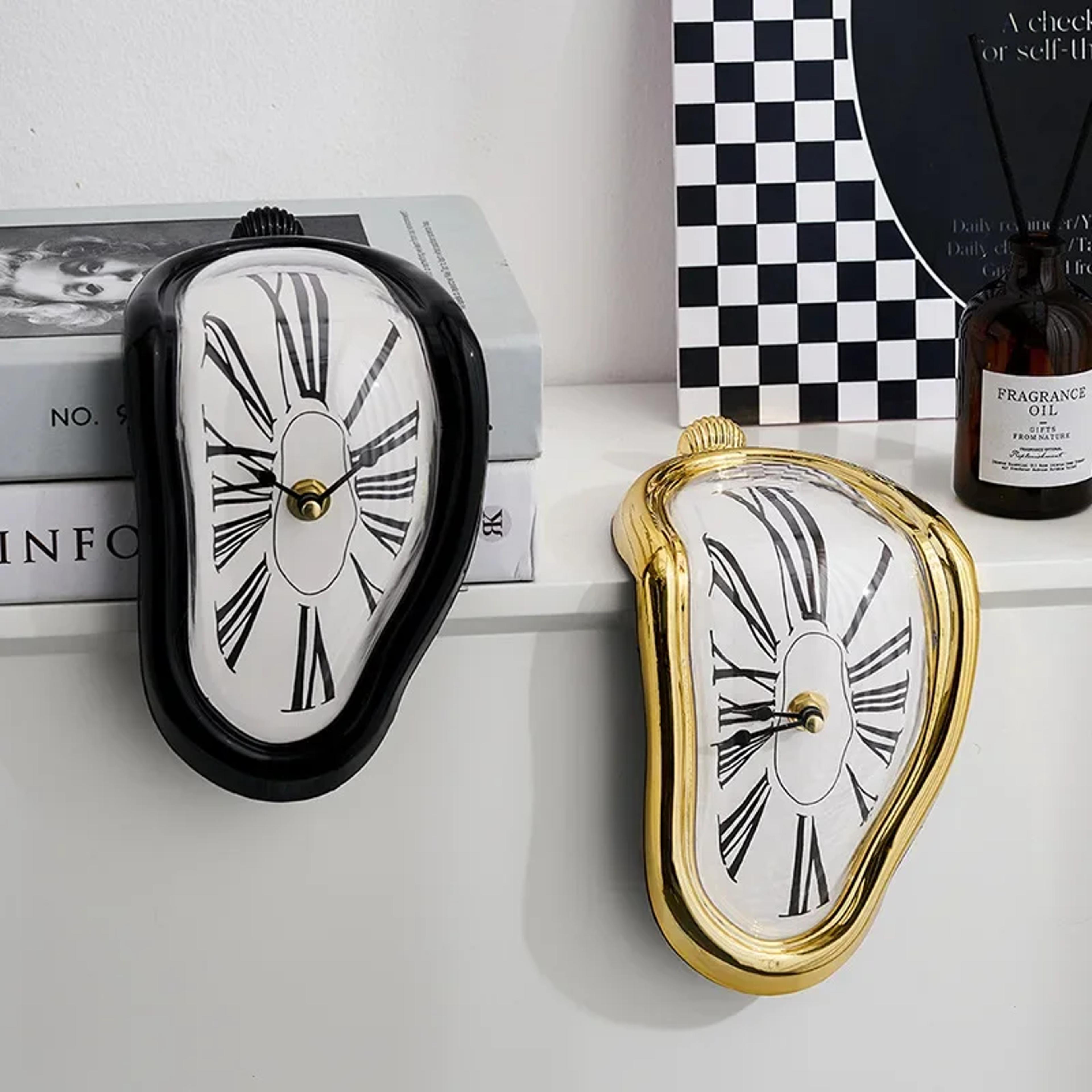 Novel Surreal Wall Clock Salvador Dali Style Melting Distorted Home Decoration Gift For Garden And  1