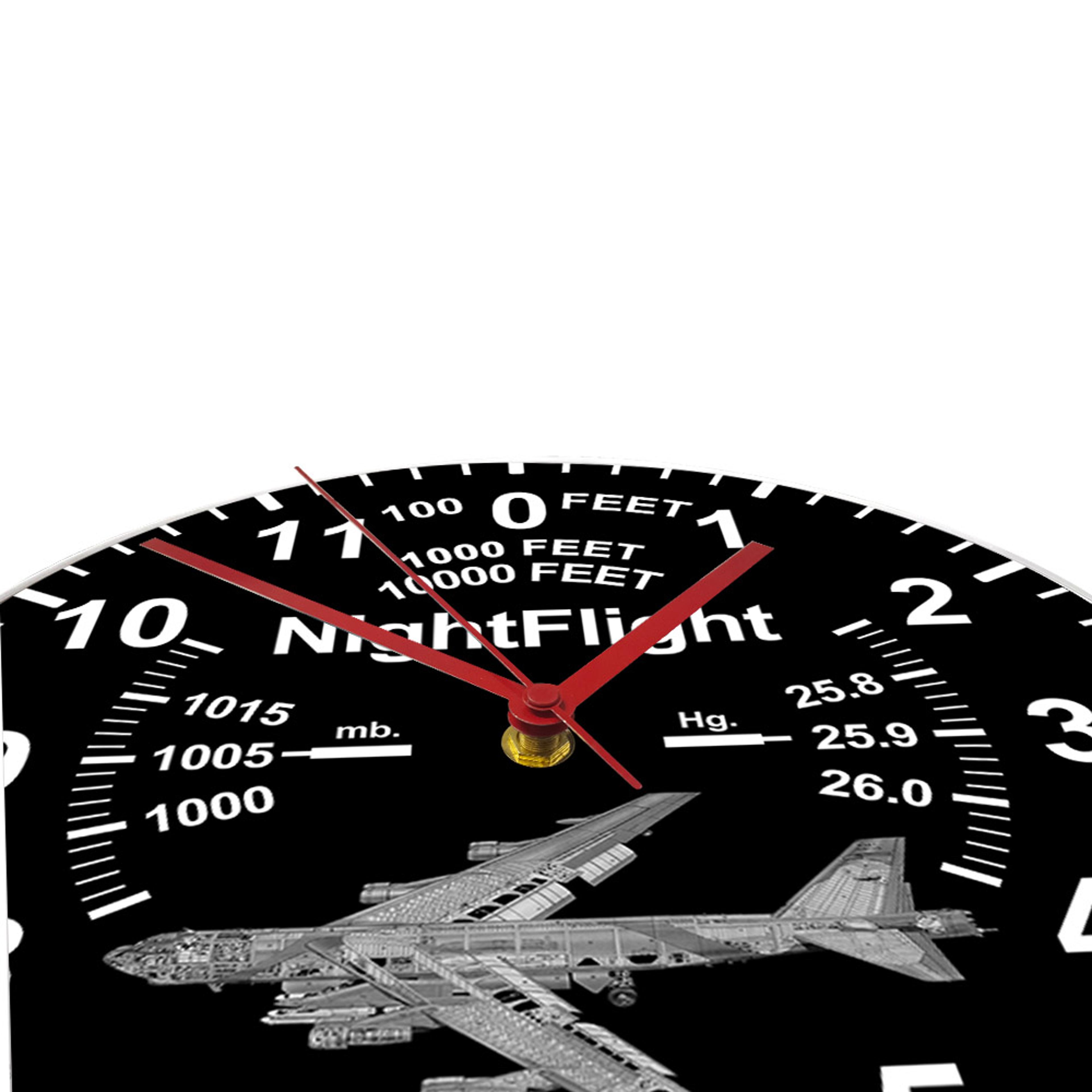 Stratofortress Airplane Neon Sign Pilot Wall Clock Air Force LED Nightlight Strategic Bomber Aviati 2