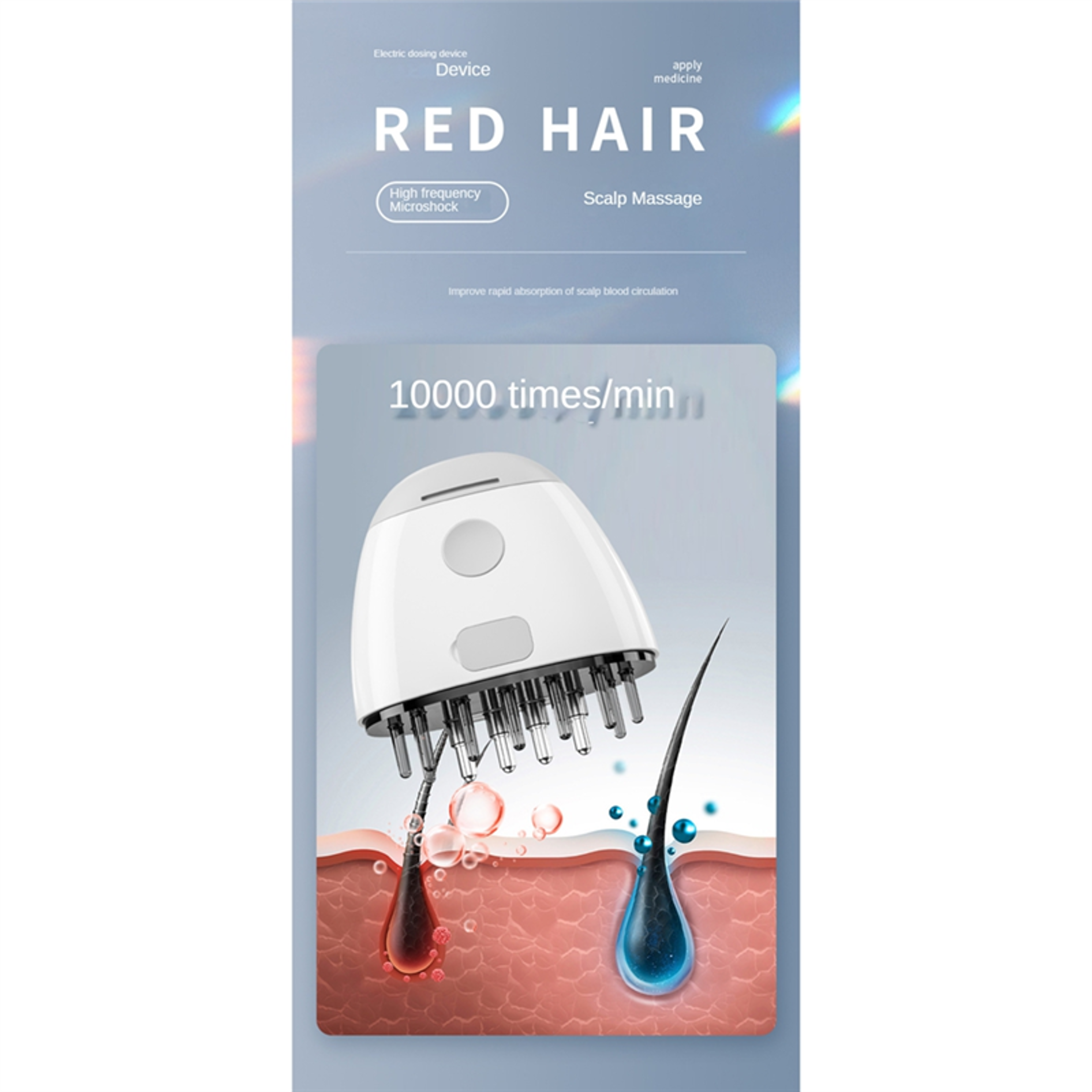 Vibrating Scalp Comb For Hair Growth Applicator Liquid Serum Oil Nourish Mini Scalp Medicine Comb W 5