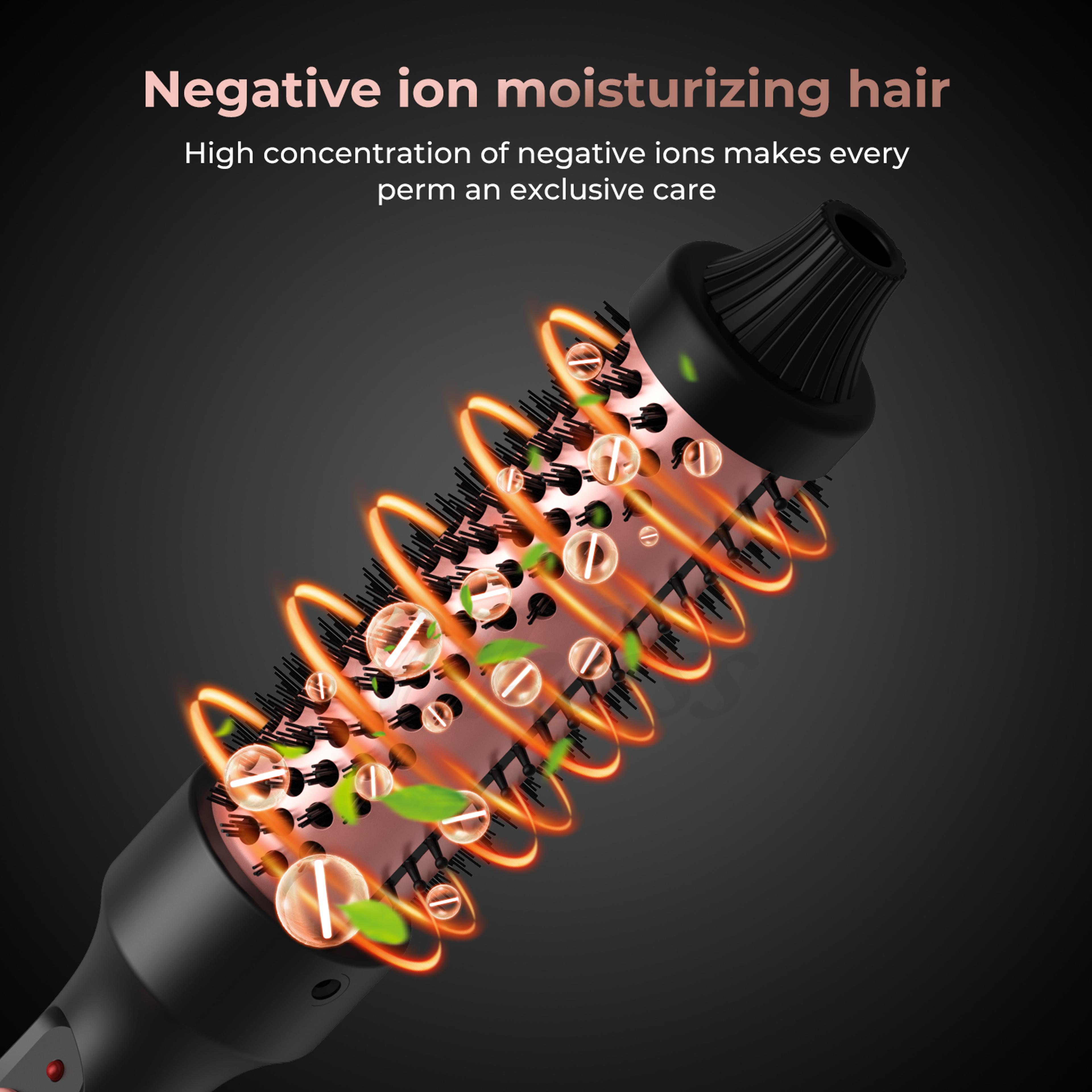 Thermal Brush Ceramic Hair Curler Volumizing Brush Round Heated Curling Iron Brush 3