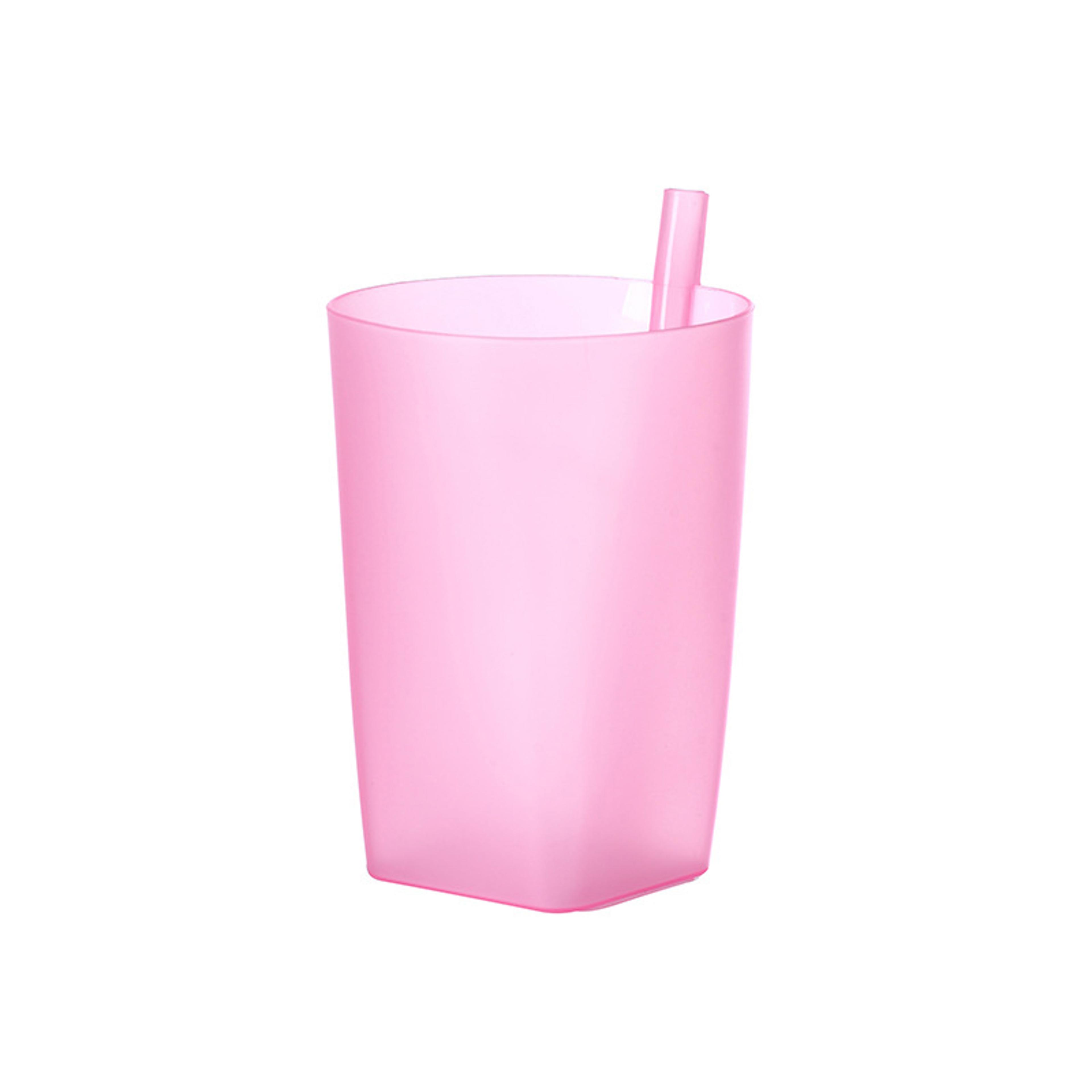 Children Infant Sip Cup Water Bottle With Built In Straw FoodGrade Plastic Integrated Straw Cup Kid 5