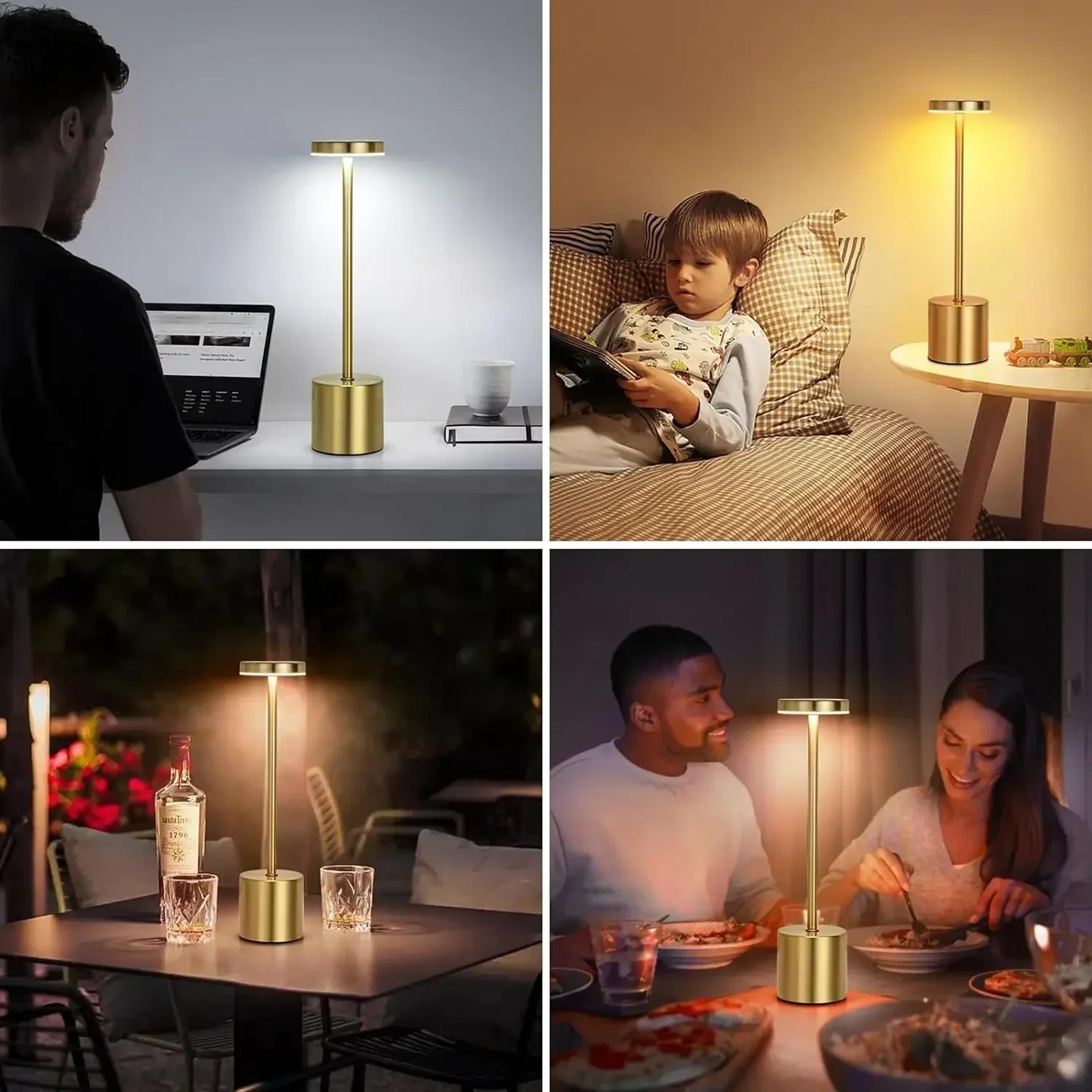 Table Lamp USB Rechargeable Night Light Stepless Dimming Touch Desk Lamp 4