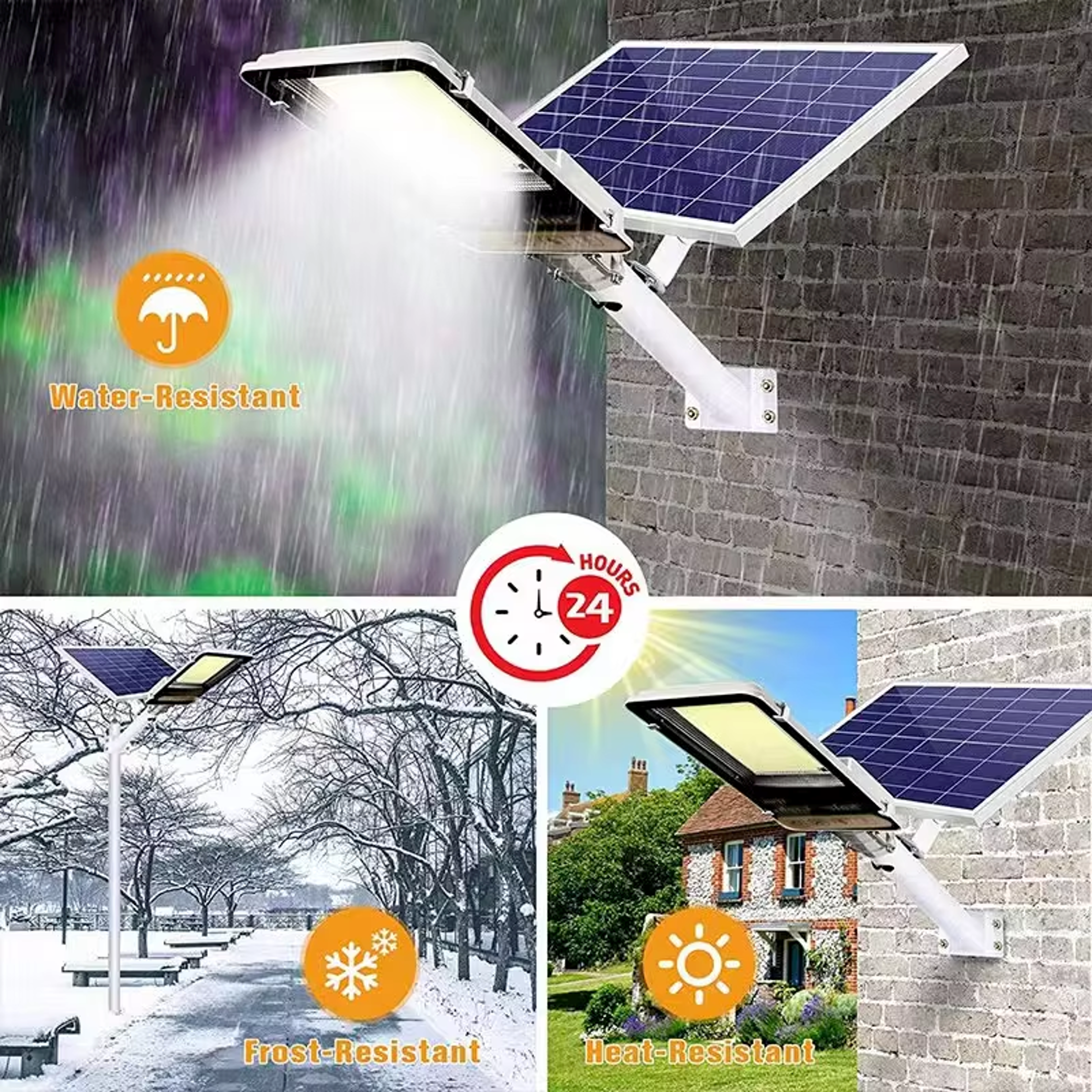 Aluminum High Power Solar Light Waterproof Outdoor Solar Street Light Garden Terrace Wall Lamp Stre 2