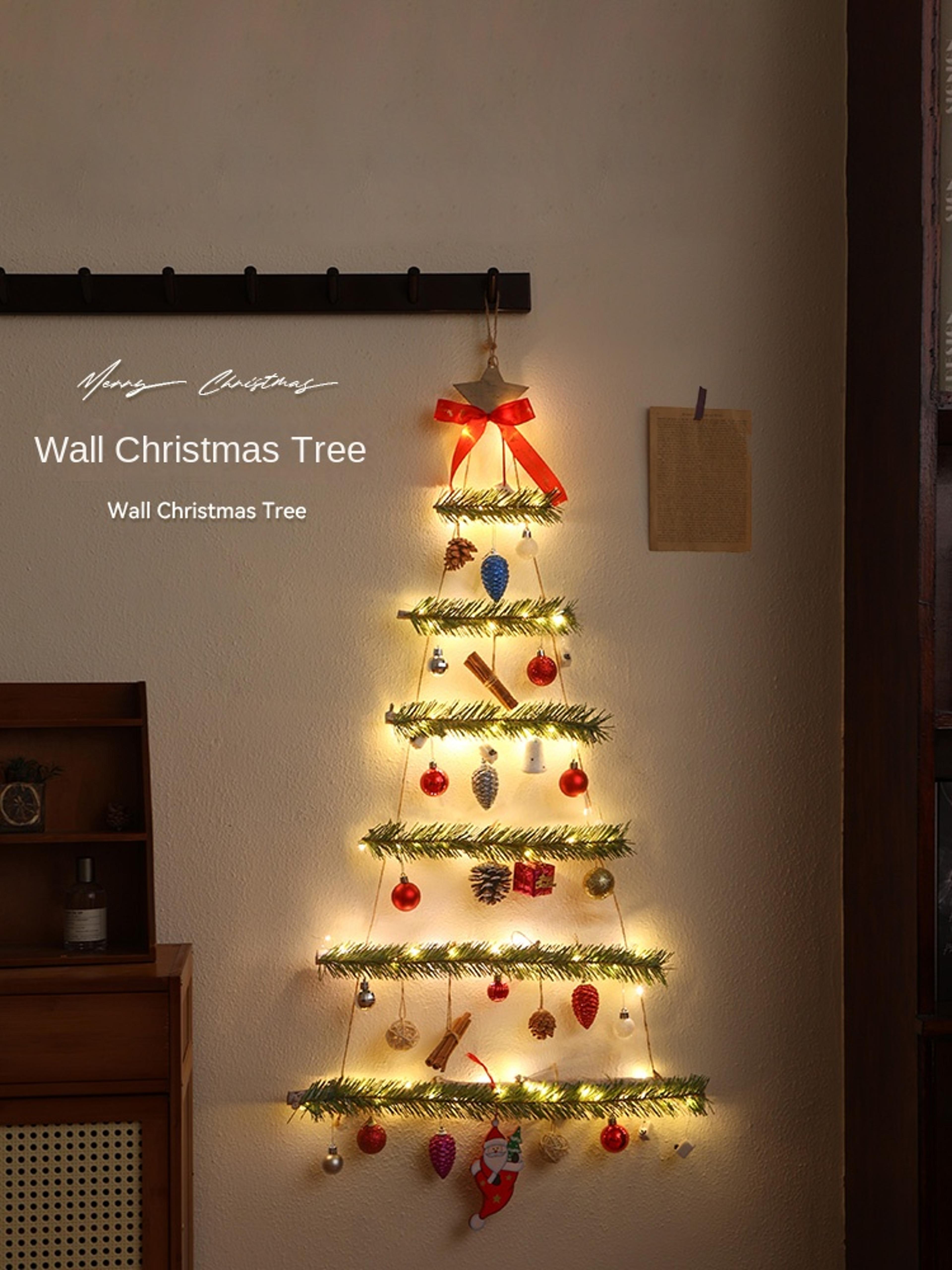 Wall Christmas Tree Decoration Luminous Pendant Foldable Christmas Tree 0