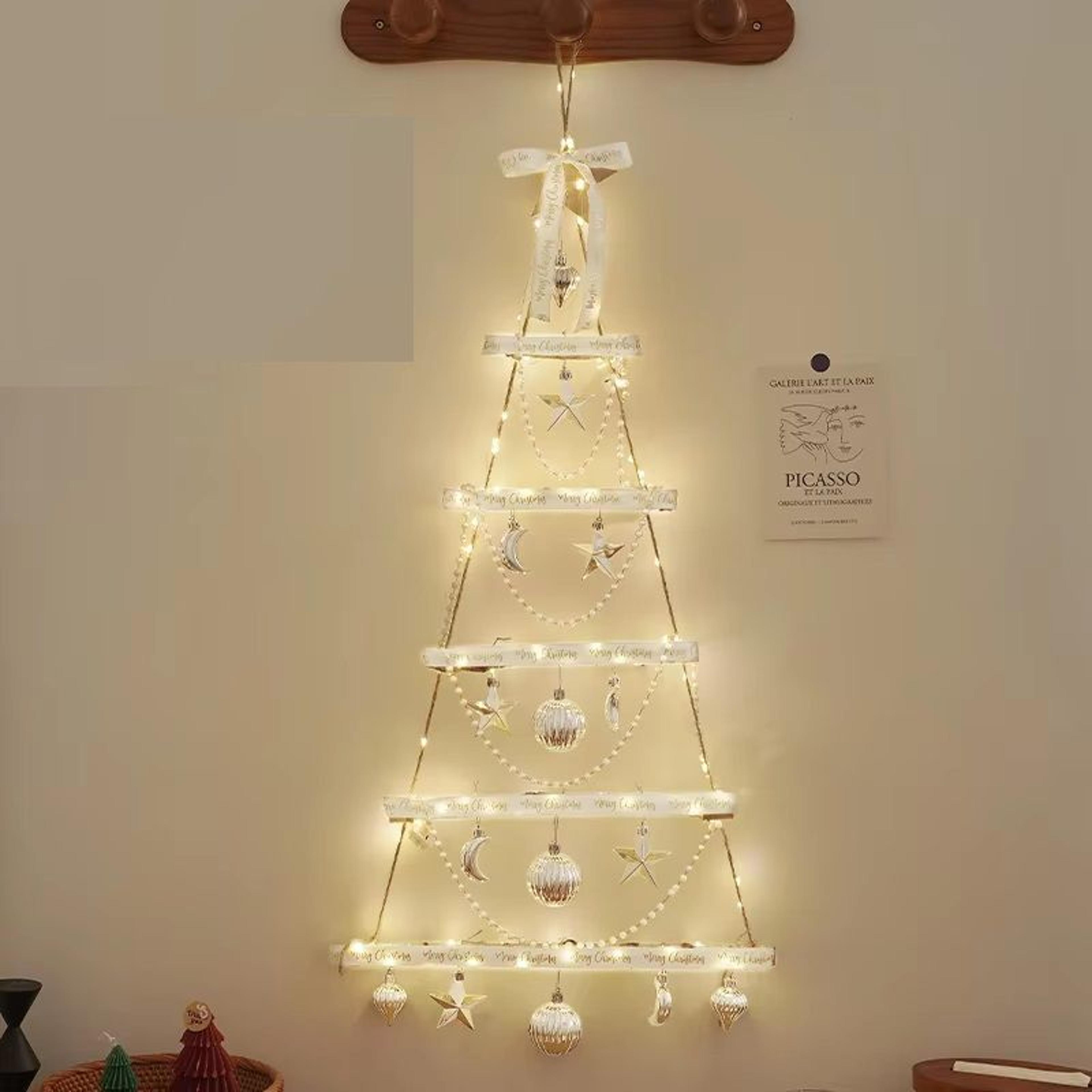 Wall Christmas Tree Decoration Luminous Pendant Foldable Christmas Tree 5
