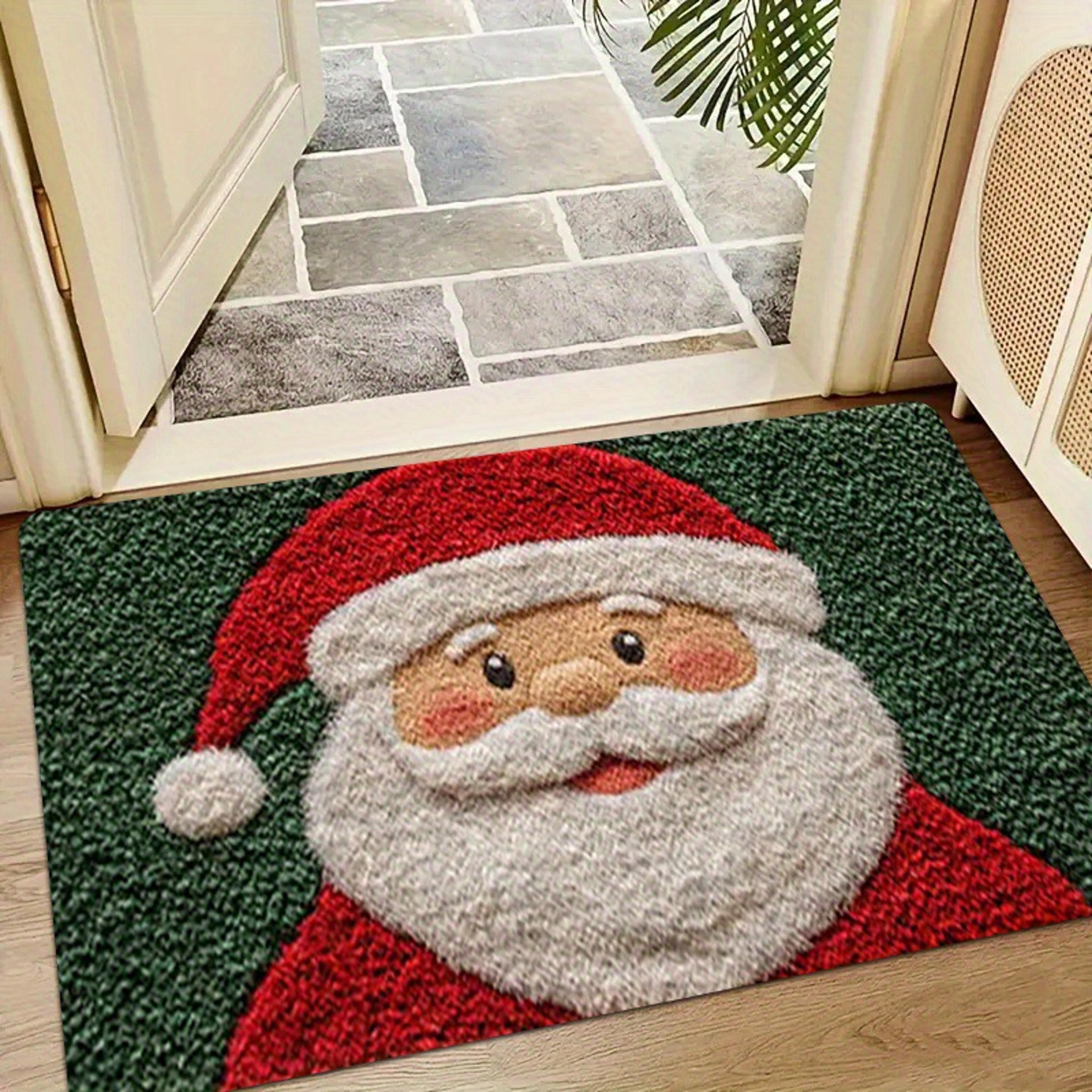 Christmas Door Mat Red Santa Claus Gingerbread Man Carpet New Year 9
