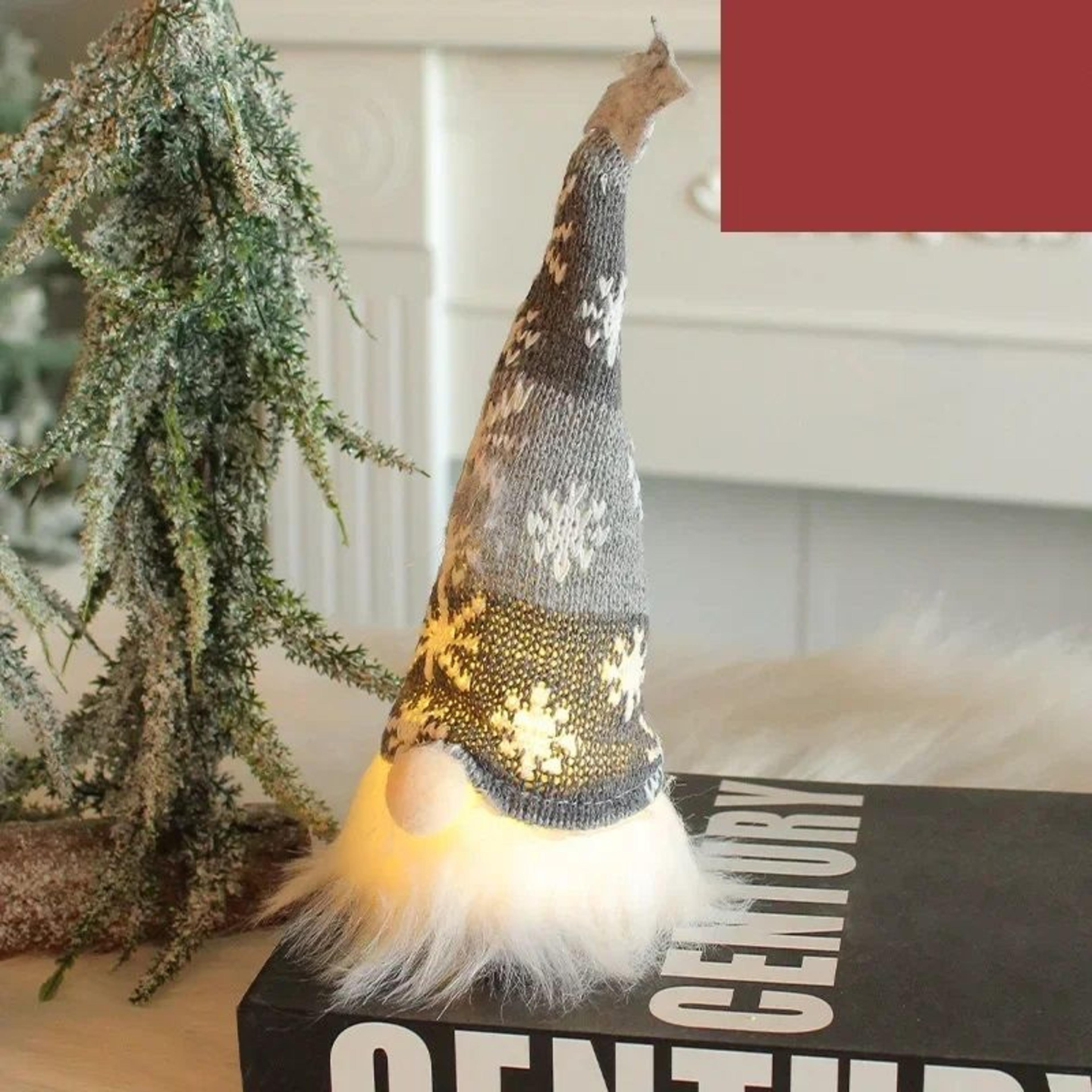LED Light Plush Christmas Faceless Doll Gnome Ornaments Tree Pendant Decorations 3