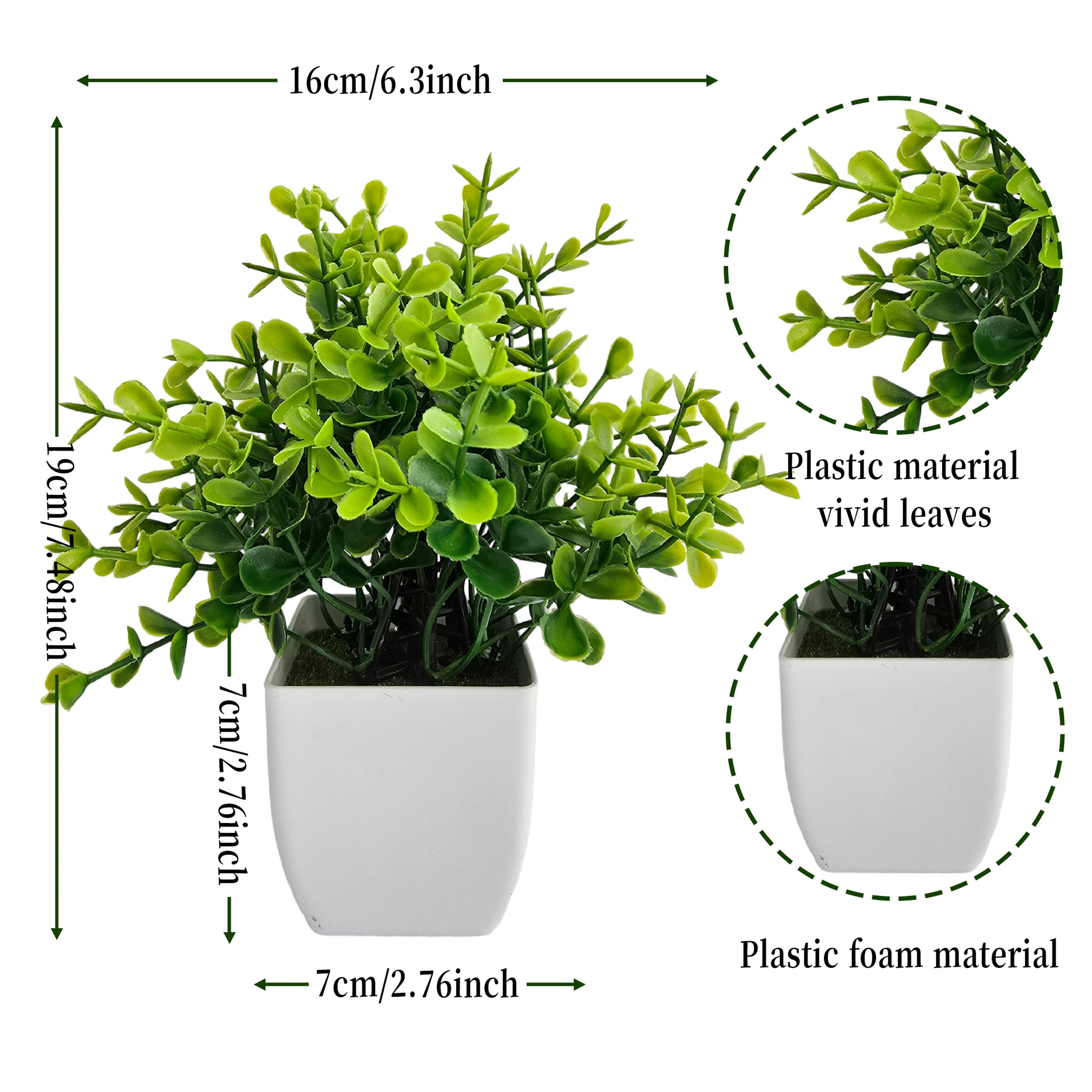 Artificial Christmas Tree Green Potted Plants DIY Room Decor 5