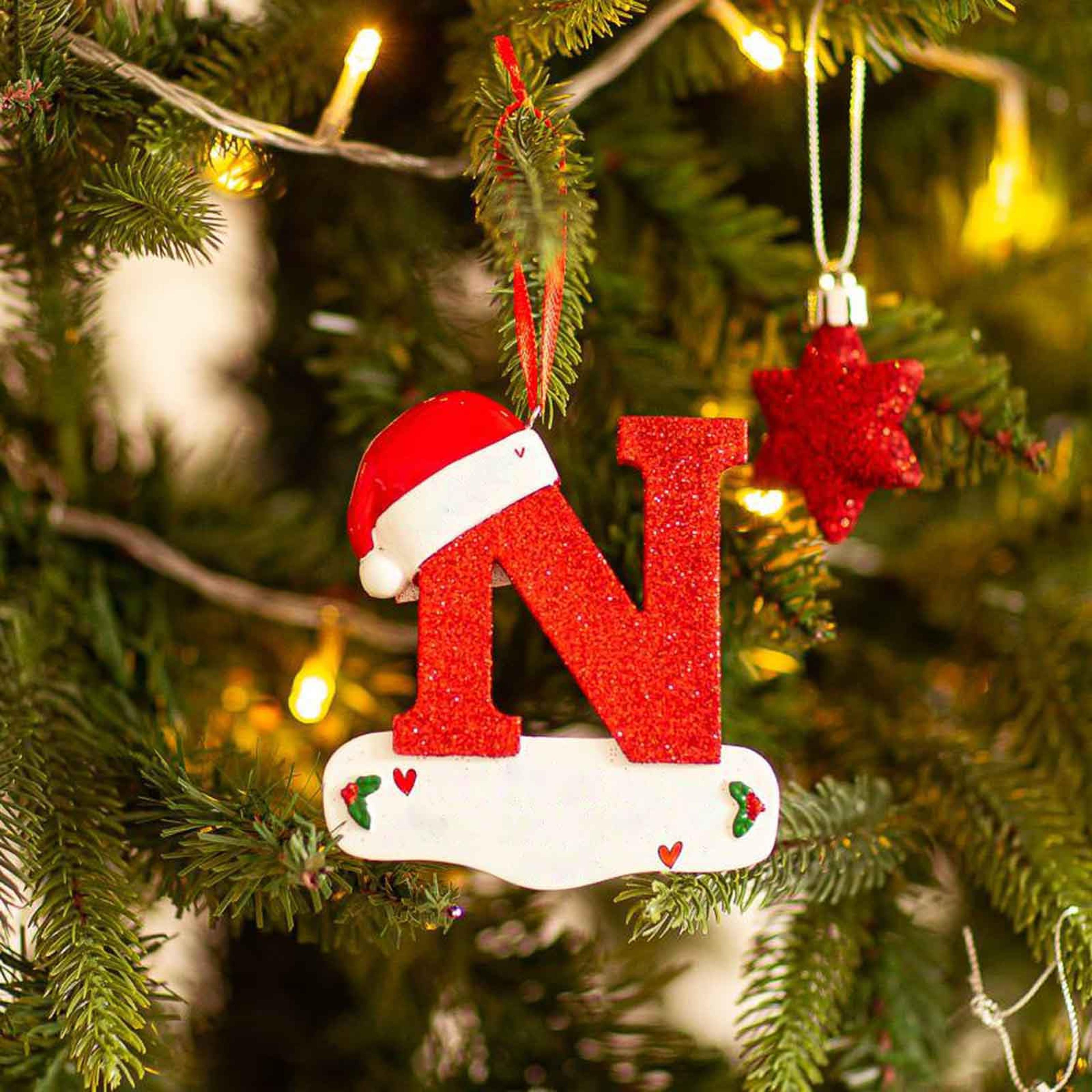 Christmas Tree Decoration Letter Pendant DIY Xmas Holiday Acrylic Ornament For Home Decor 17