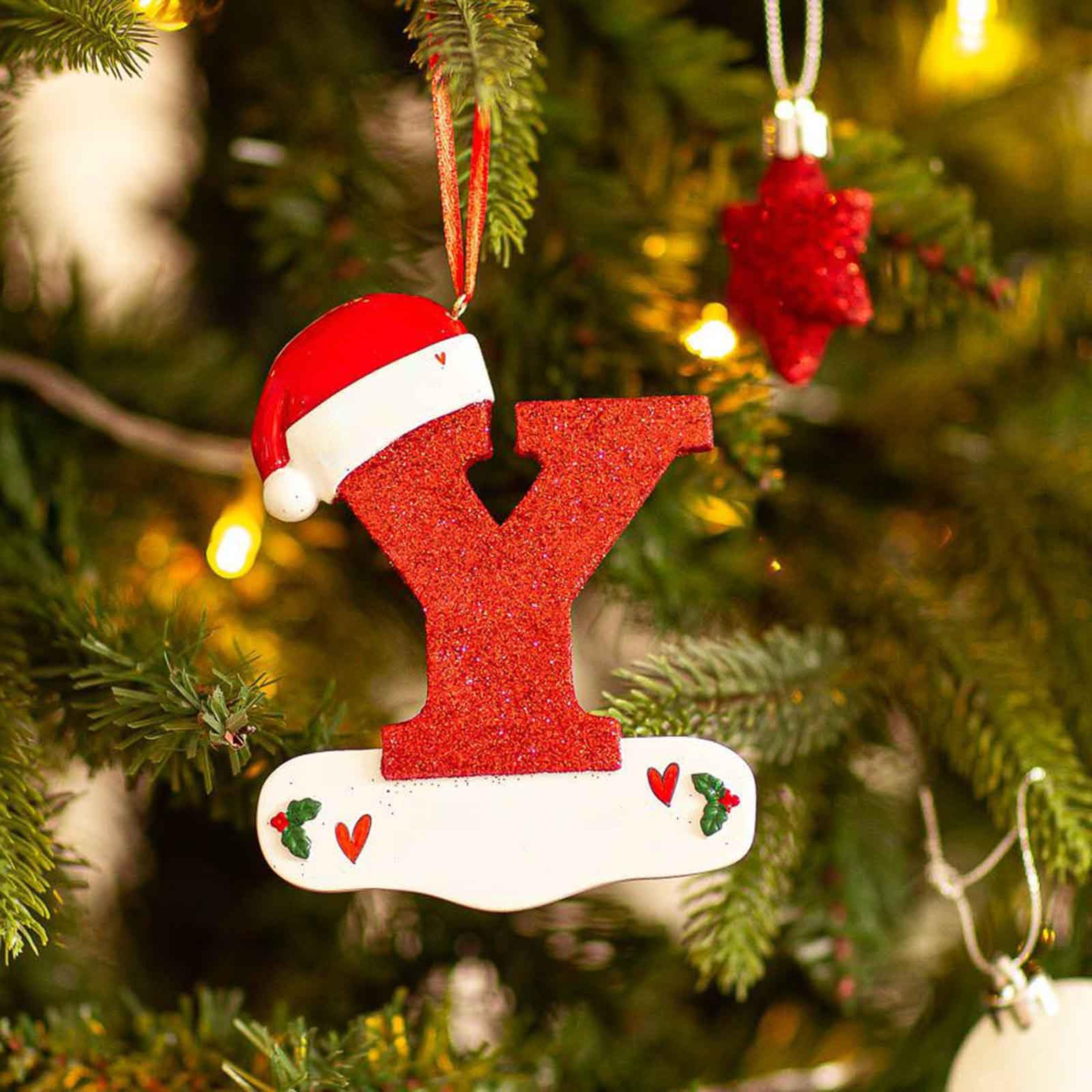 Christmas Tree Decoration Letter Pendant DIY Xmas Holiday Acrylic Ornament For Home Decor 19