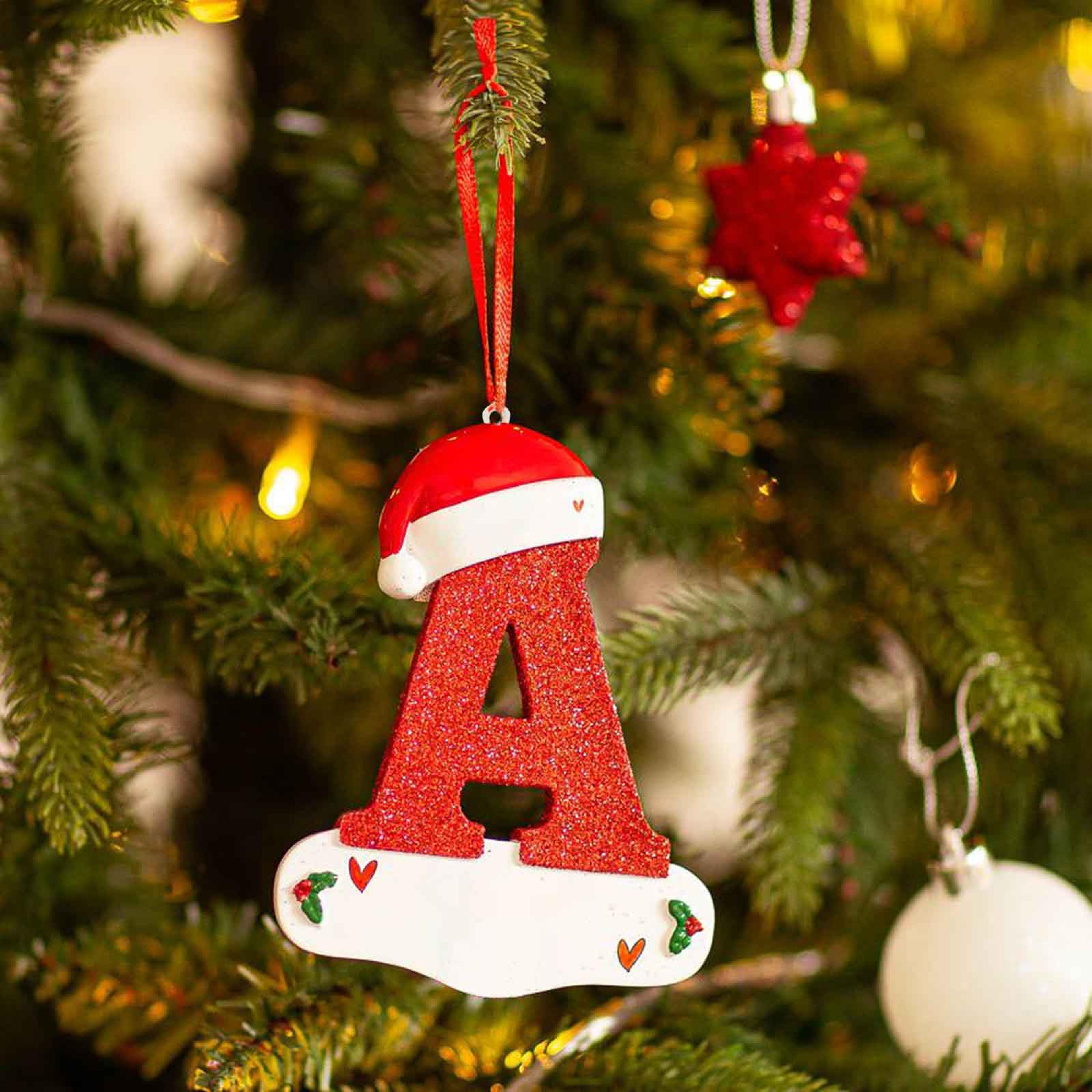 Christmas Tree Decoration Letter Pendant DIY Xmas Holiday Acrylic Ornament For Home Decor 23