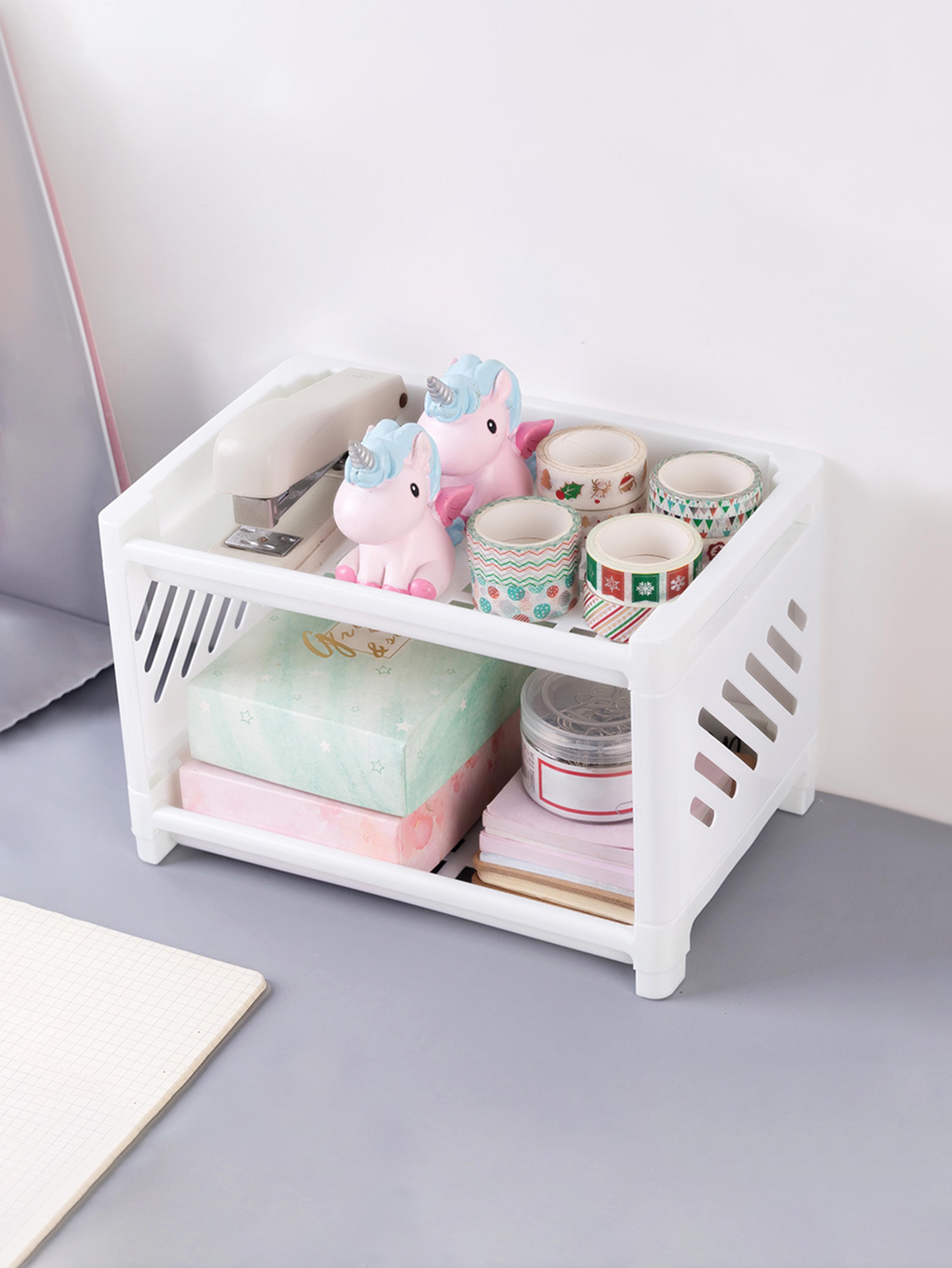 DoubleTriple Layered Desktop Storage Shelves For Office Stationery Cosmetics And Miscellaneous Item 0