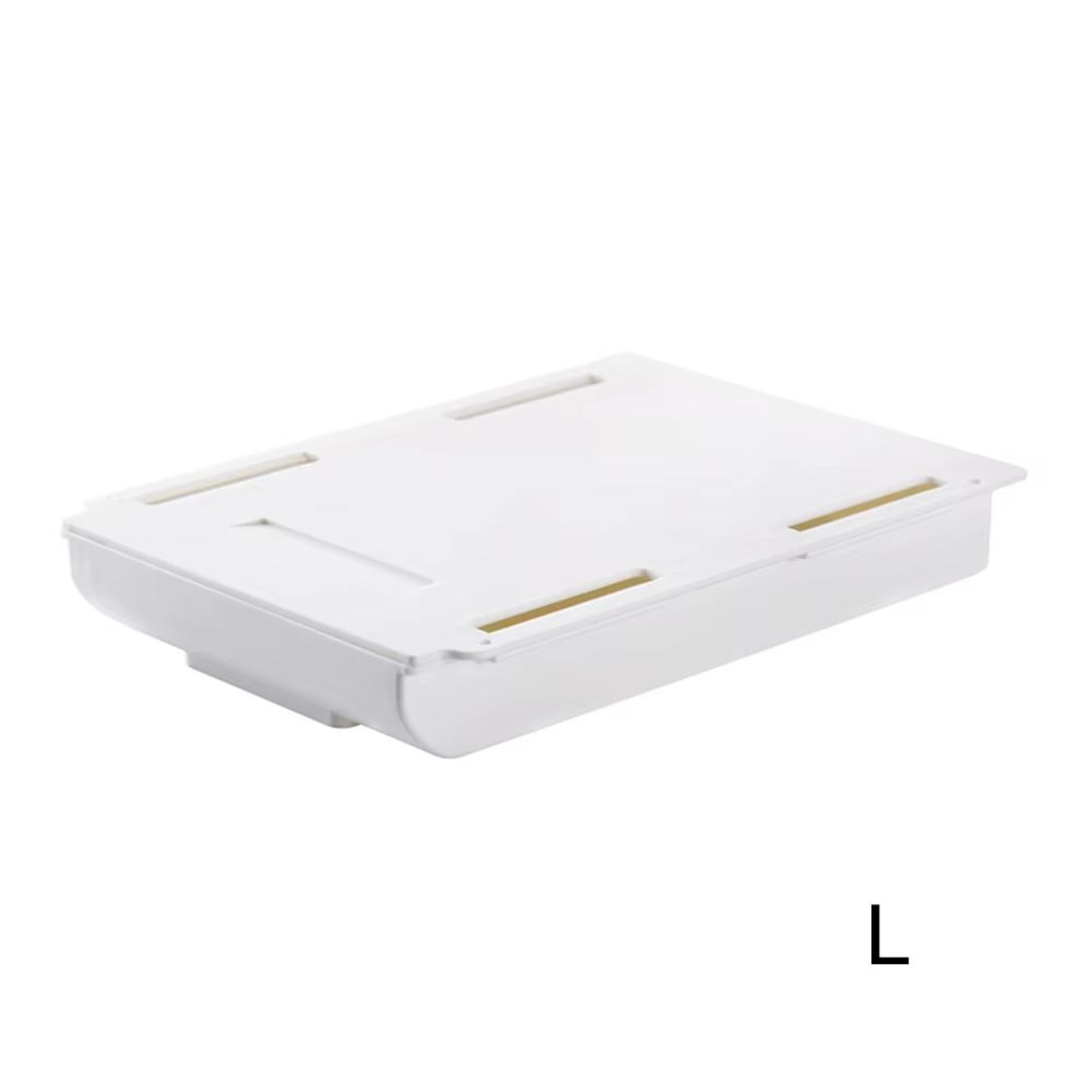 Self Stick Pencil Tray Desk Storage Rack Under Desk Organizer Box SelfAdhesive Drawer Stand For Hom 3