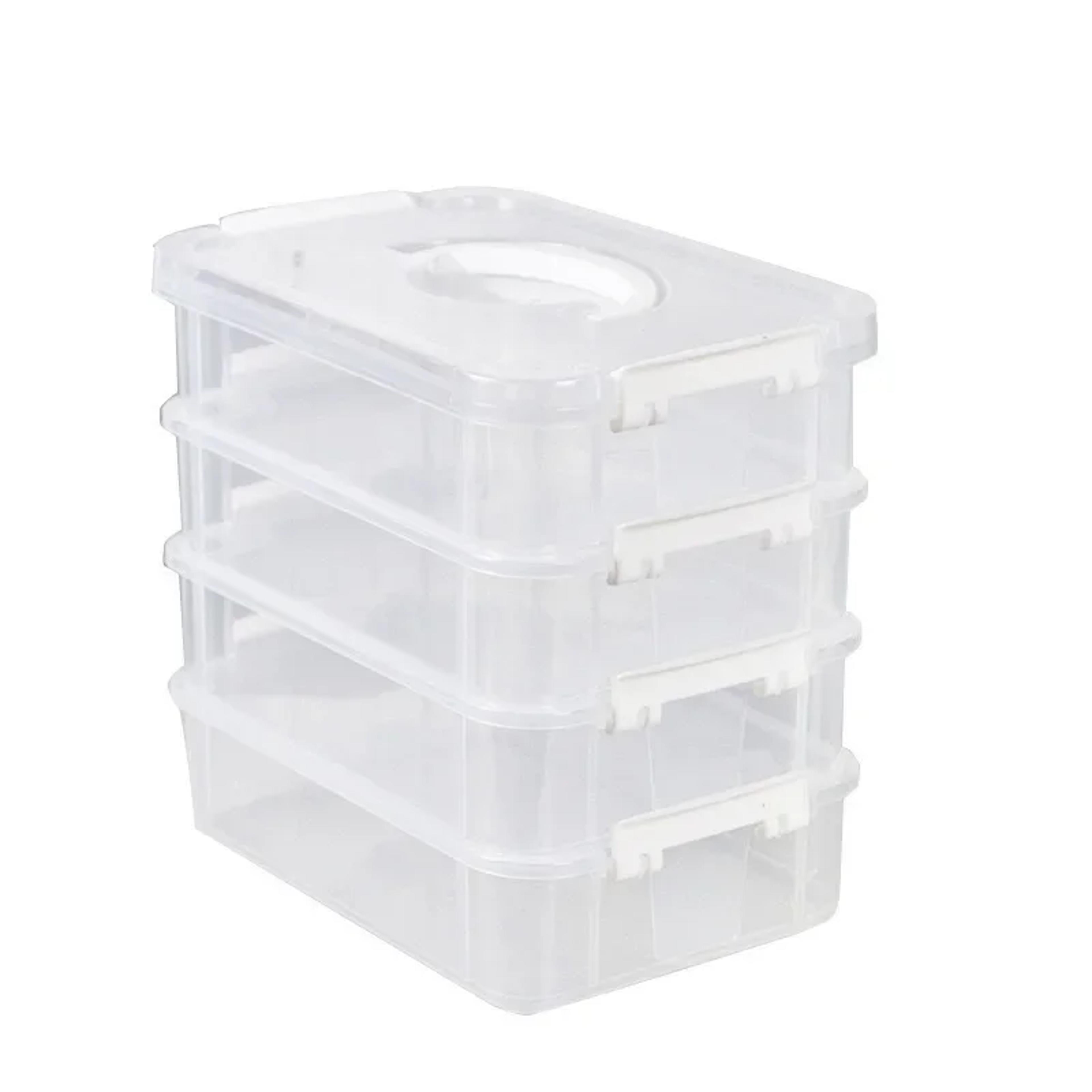 Building Blocks Storage Box Transparent Grid Drawer Visibility Tool Moisture Proof Classification B 6