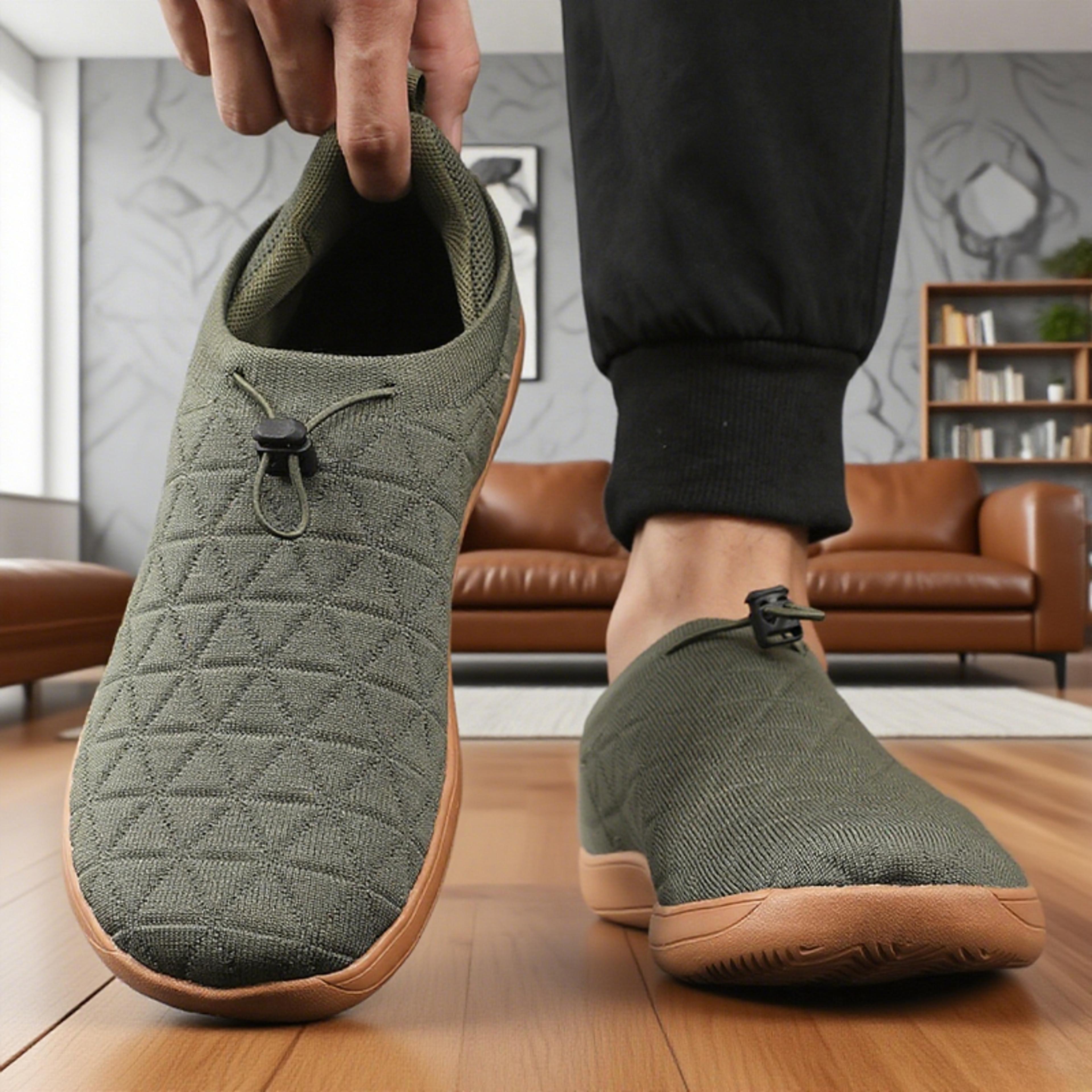 Wide Barefoot Shoes For Men Breathable Knitted Mesh Walking Sneakers Zero Drop Casual Sneakers 1